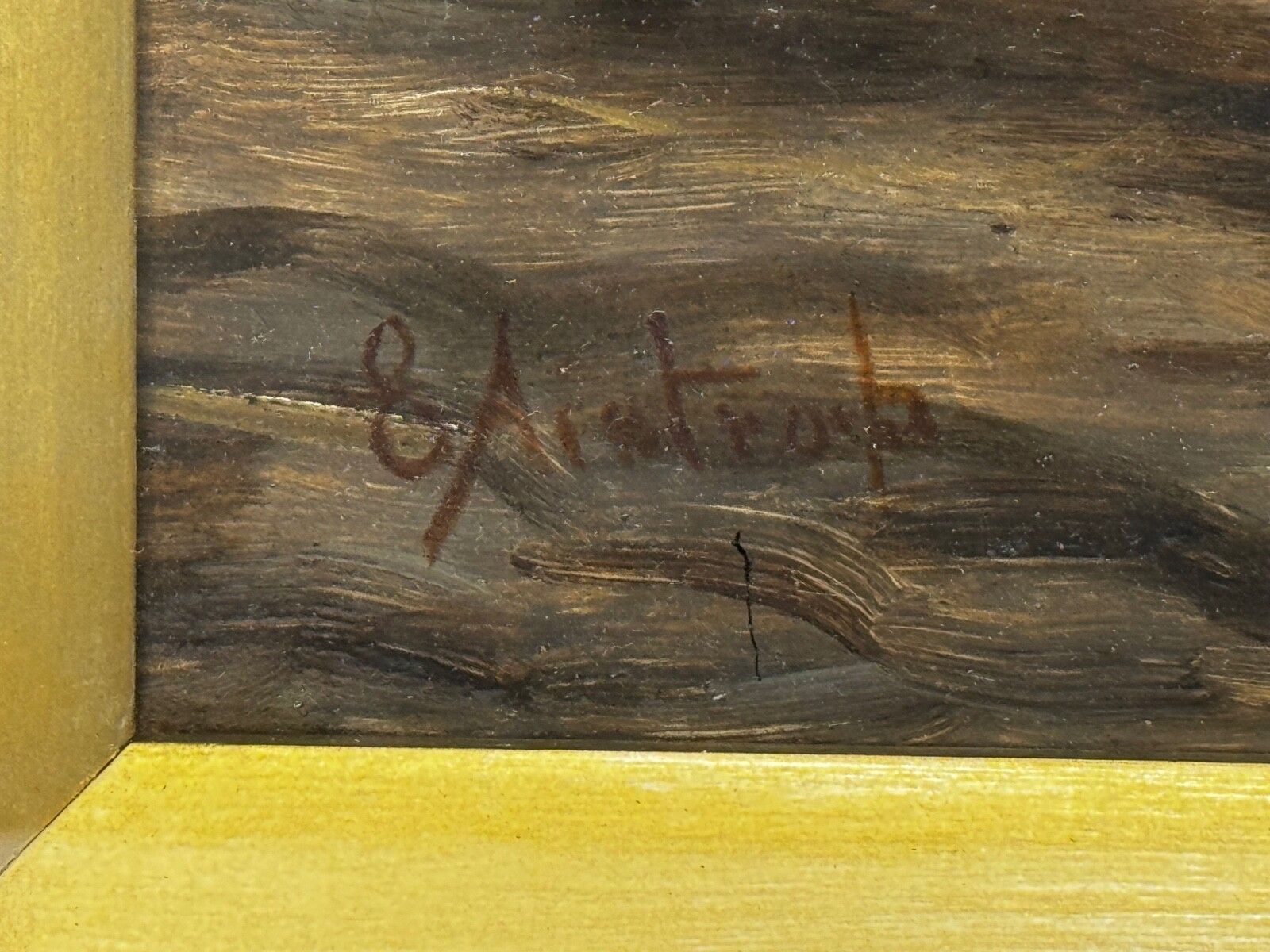 19e-eeuws jachtschilderij in olieverf, twee Jack Russell Terrier honden die een rat achtervolgen in een schuur, gesigneerd door Edward Aistrop photo vinterior