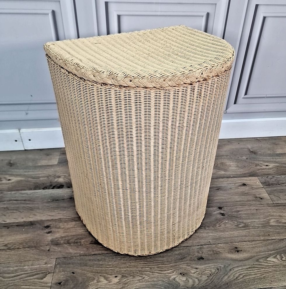 Retro Vintage Laundry Basket Lloyd Loom Lusty Rattan Wicker Air Ministry