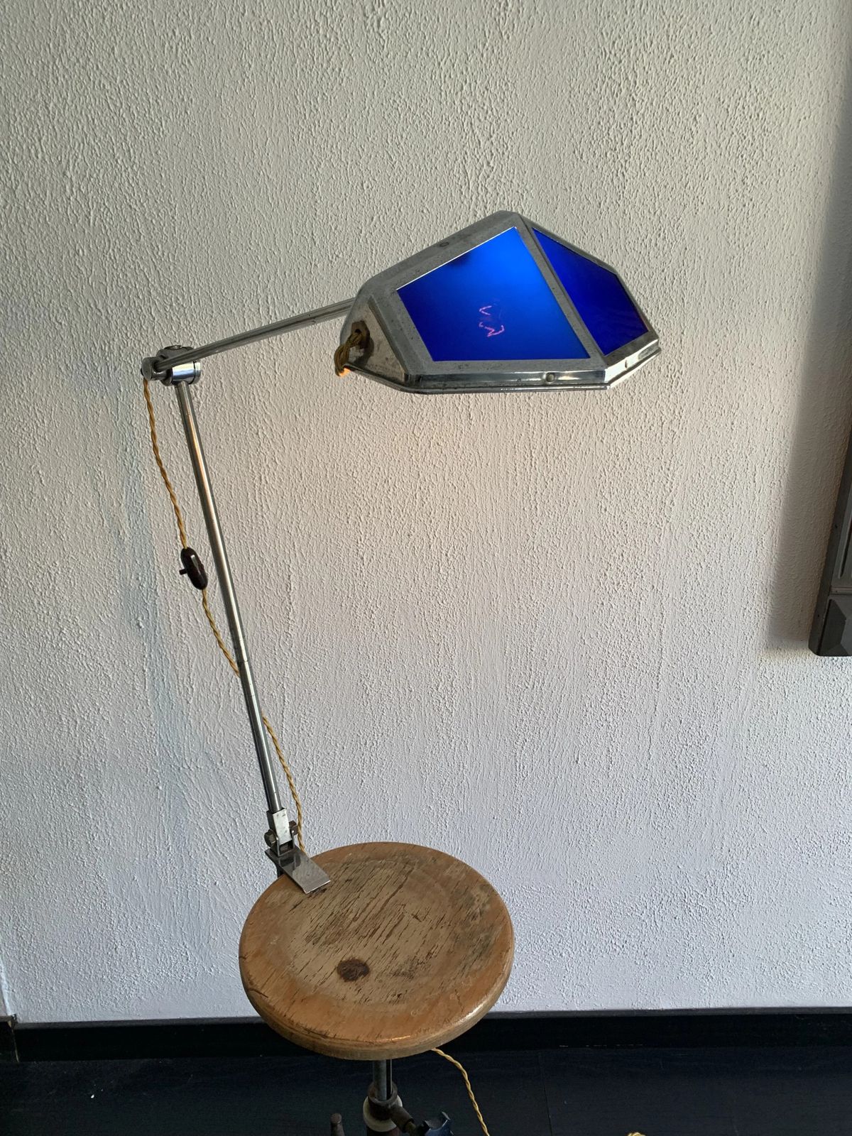 Large Vintage 1920s Pirouett Architect Art Deco Lamp   50 Cm