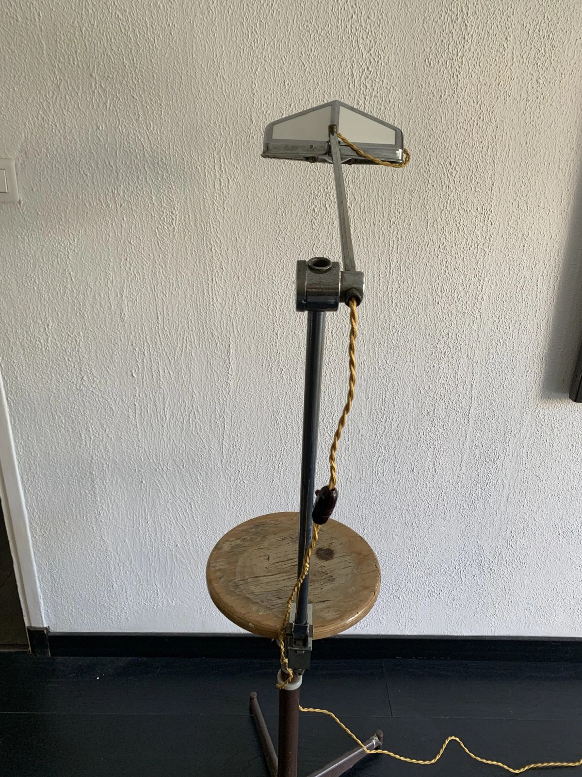 Large Vintage 1920s Pirouett Architect Art Deco Lamp   50 Cm photo vintage