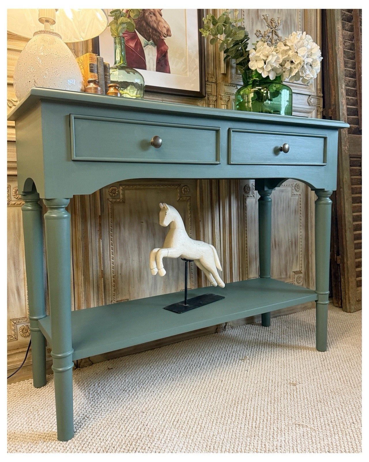 Hall Console Table In Green Smoke By Farrow And Ball photo furniture