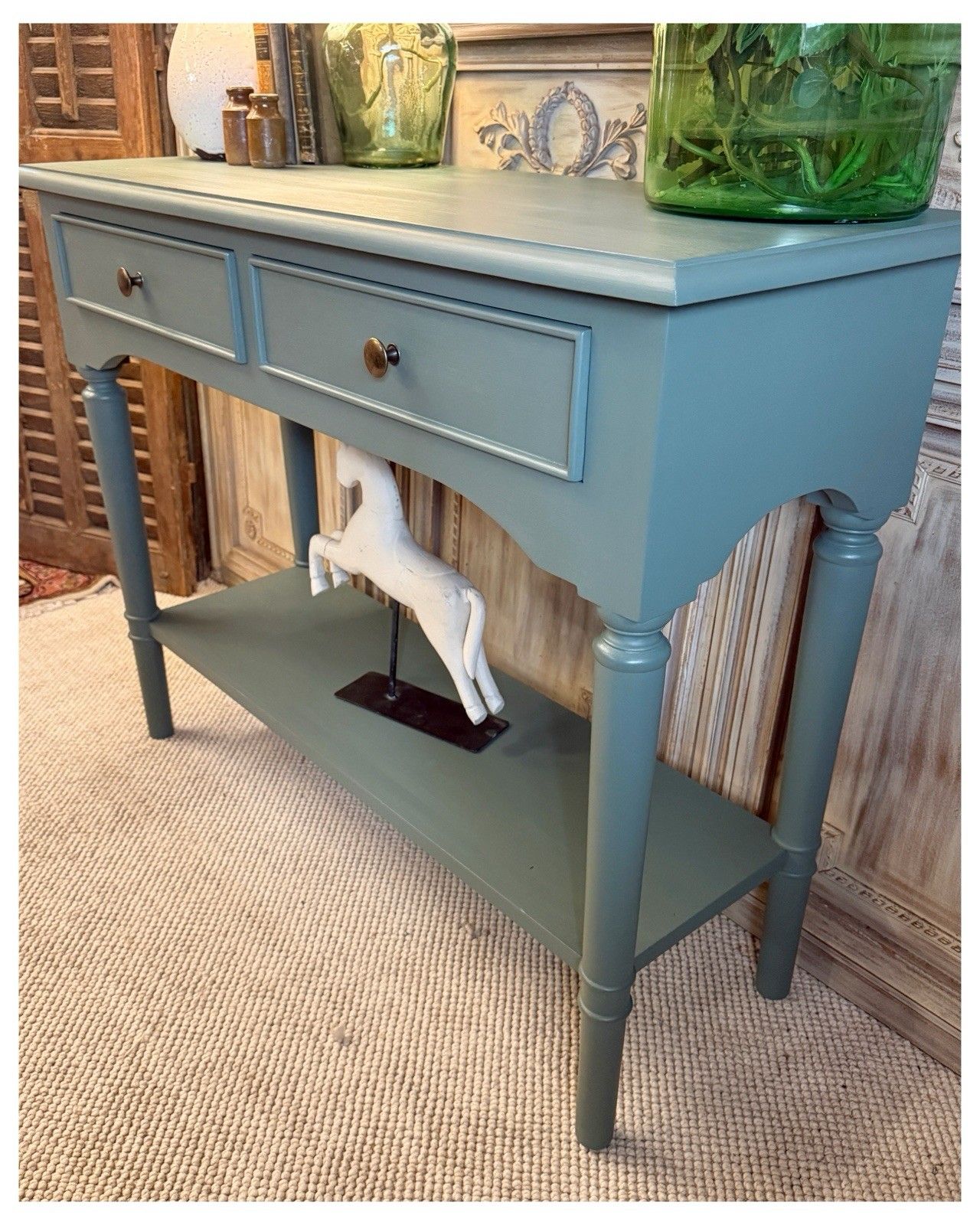 Hall Console Table In Green Smoke By Farrow And Ball photo Furniture