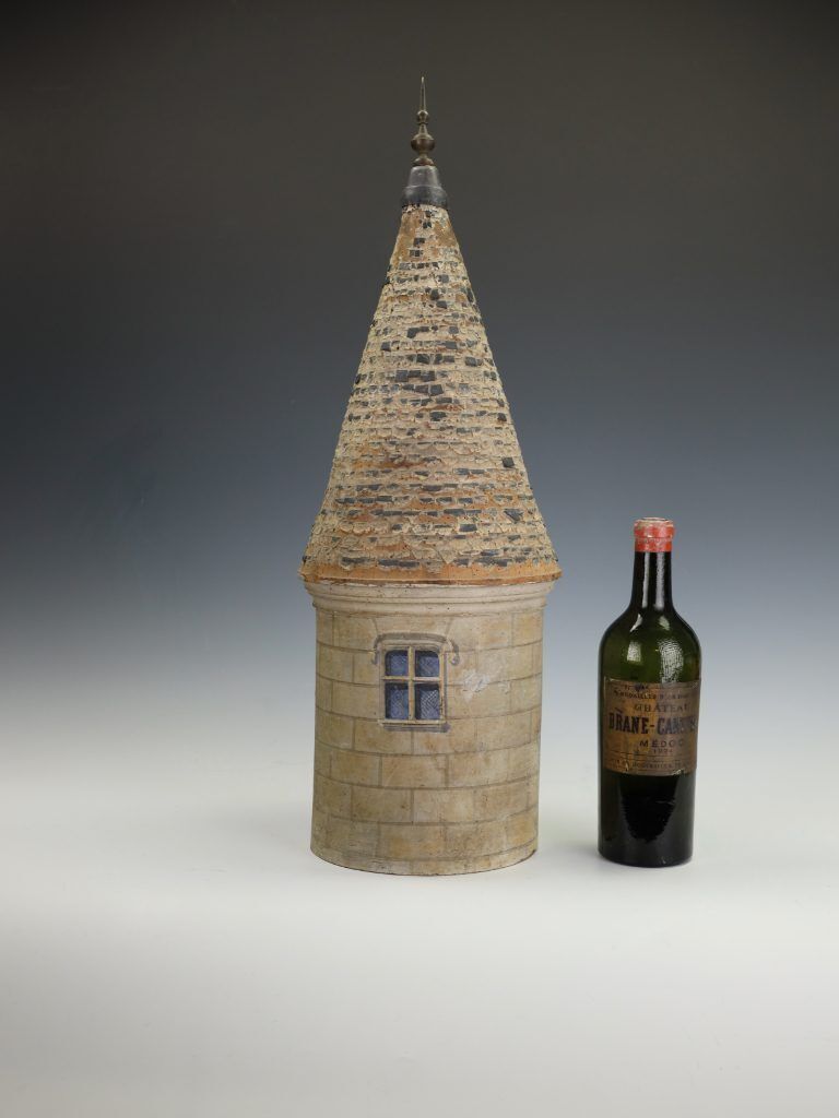 Antique 19th Century French Architectural Model Of A Château Turret | Large Scale Grand Tour Folk Art Spire, C.1860 photo Home Decor