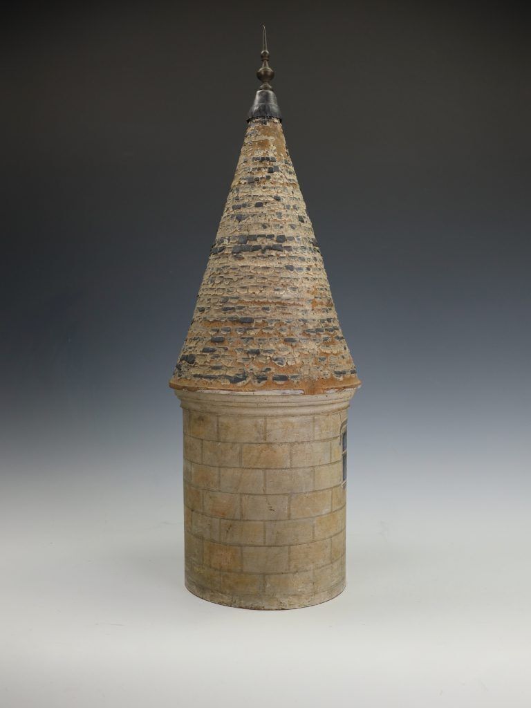 Home Decor Antique 19th Century French Architectural Model Of A Château Turret | Large Scale Grand Tour Folk Art Spire, C.1860 photo