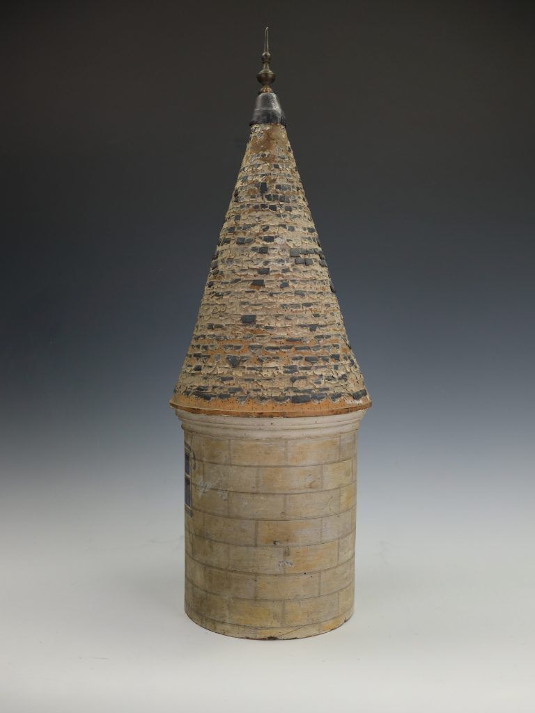 photo vinterior Antique 19th Century French Architectural Model Of A Château Turret | Large Scale Grand Tour Folk Art Spire, C.1860