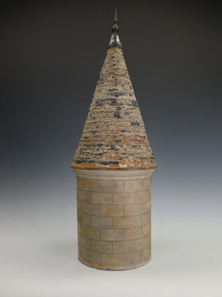 photo buy Antique 19th Century French Architectural Model Of A Château Turret | Large Scale Grand Tour Folk Art Spire, C.1860