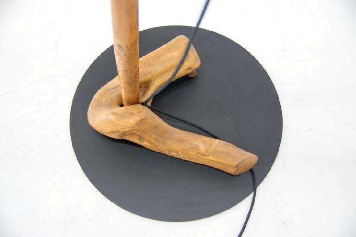 Mid-Century Modern sculpturele houten vloerlamp met fineer, ca. jaren 1960 photo 1193.0