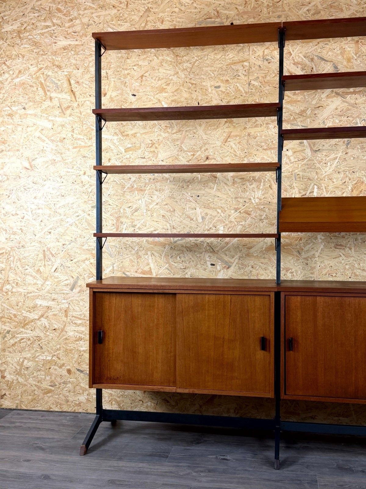 60s 70s Teak Shelving System Wall Unit By Olof Pira Sweden Mid Century photo for sale
