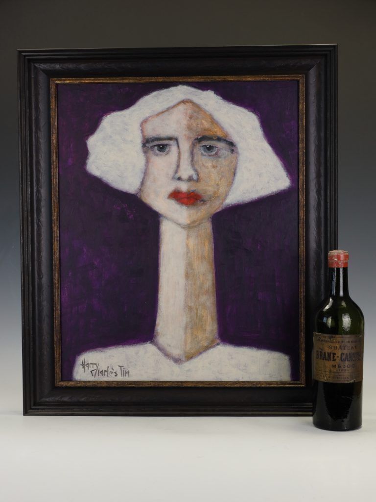 Harry Charles Tim Neo Expressionist Painting ‘Kate At The Show’ From The 'Longhead' Series, 2026 photo Art