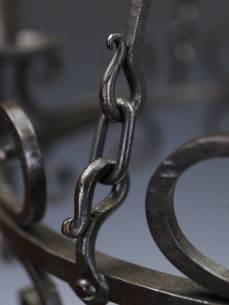 A Substantial Late 19th Century Hand Forged Wrought Iron ‘Corona’ Chandelier photo buy