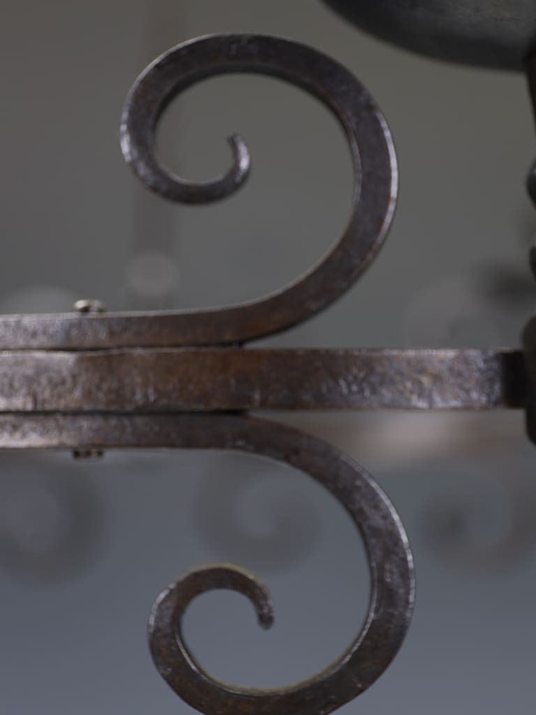 photo furniture A Substantial Late 19th Century Hand Forged Wrought Iron ‘Corona’ Chandelier