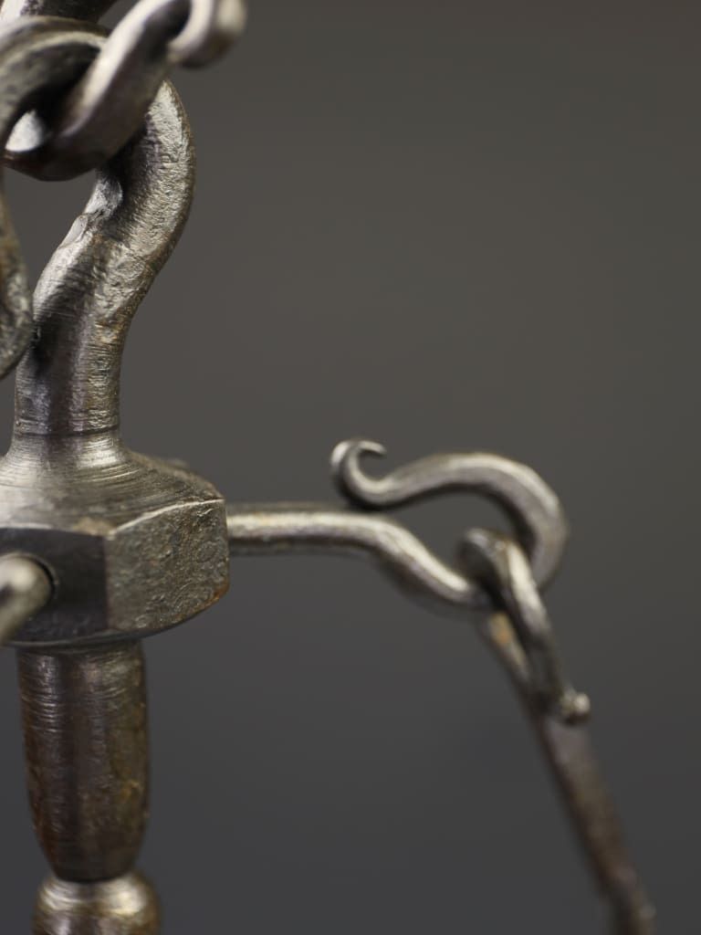 photo vinterior A Substantial Late 19th Century Hand Forged Wrought Iron ‘Corona’ Chandelier