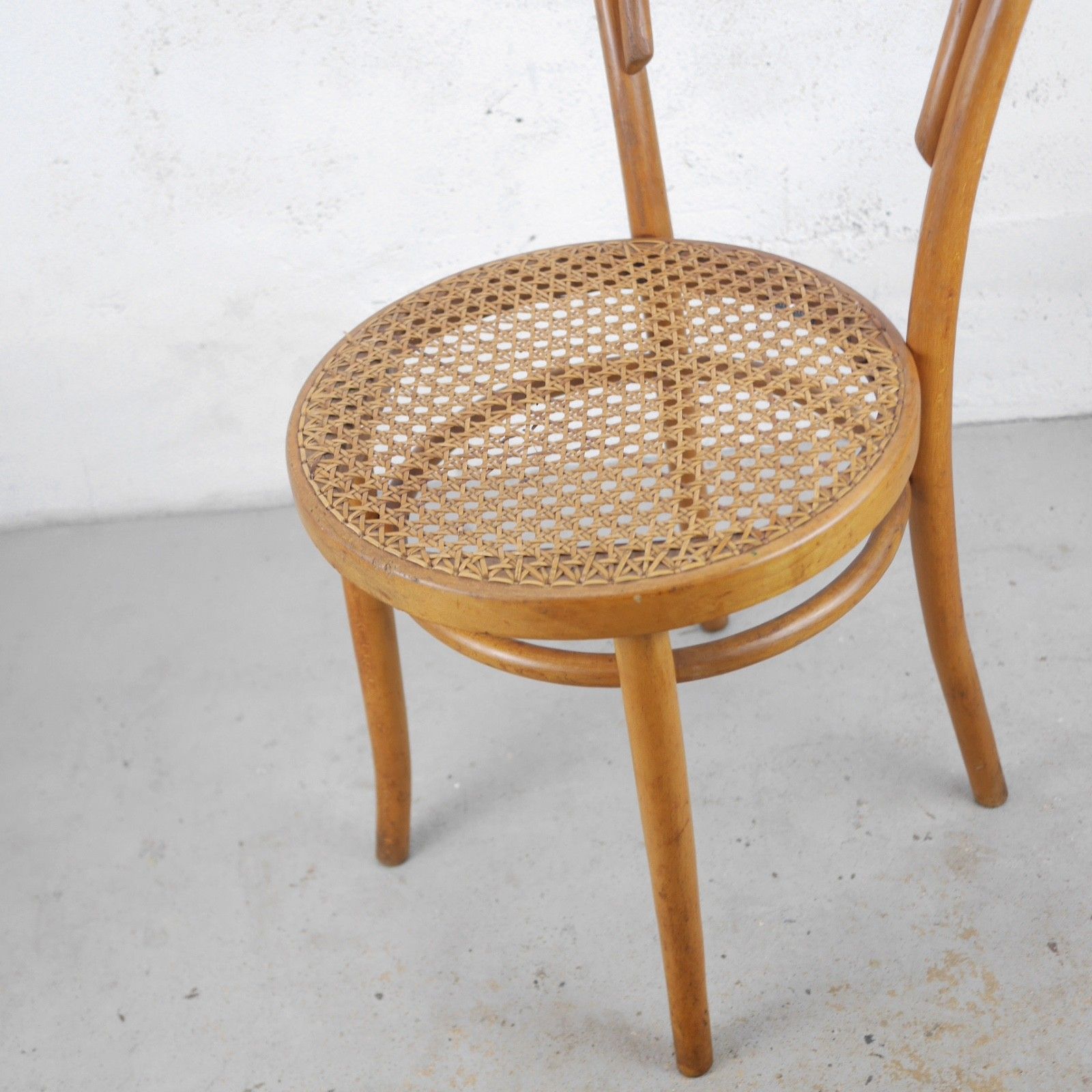 Vintage Dinette Bentwood Caned Rattan Bistro Chair Thonet Style #103200 photo 145.0