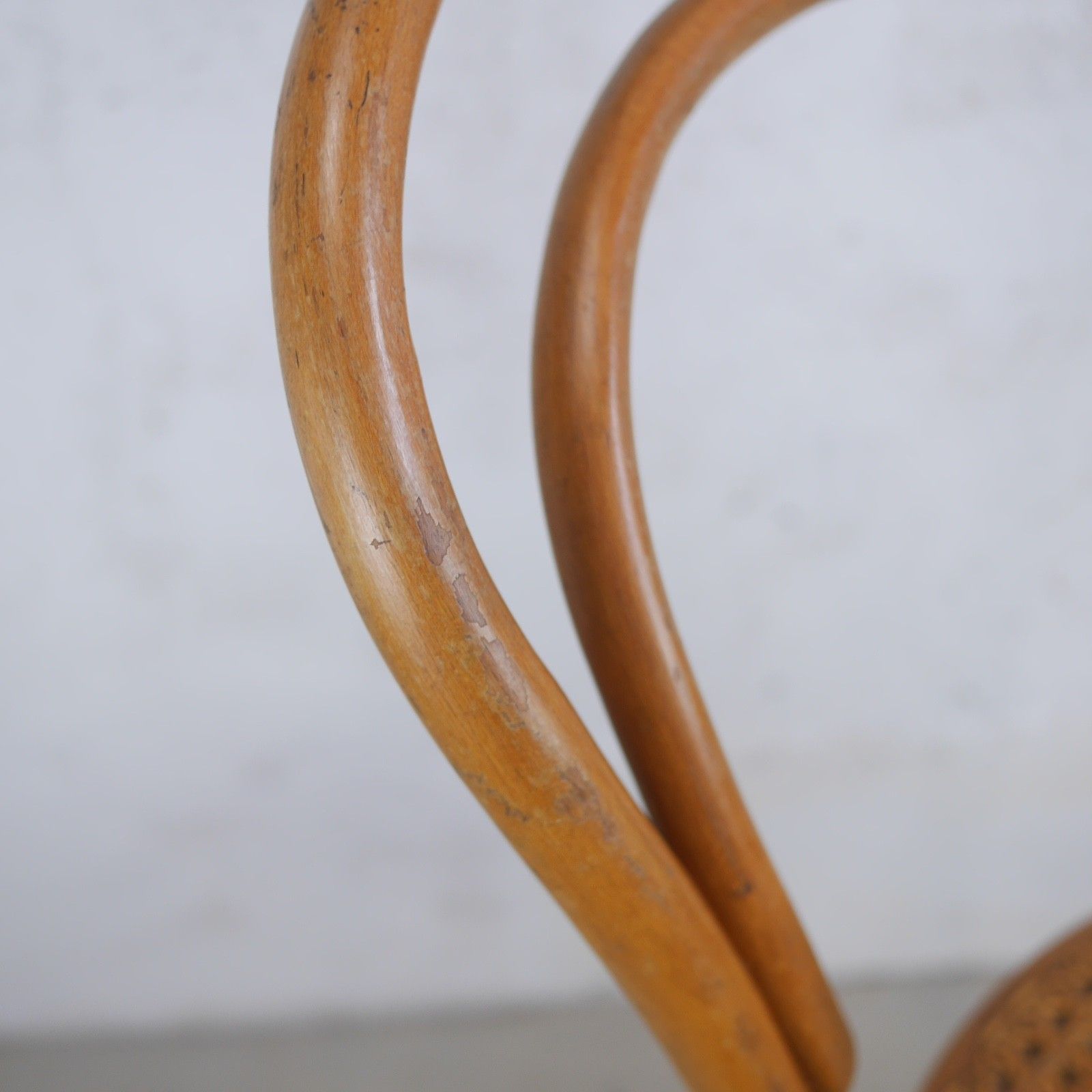 photo vintage Vintage Dinette Bentwood Caned Rattan Bistro Chair Thonet Style #103200