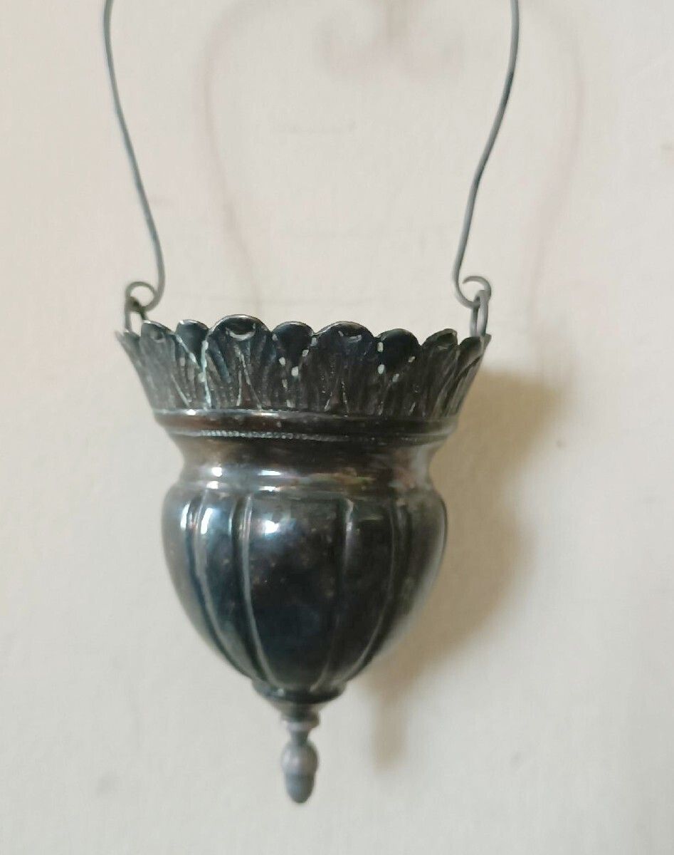 19th Century Italian Craftsmanship. Silver Holy Water Font With Removable Basin. photo Home Decor