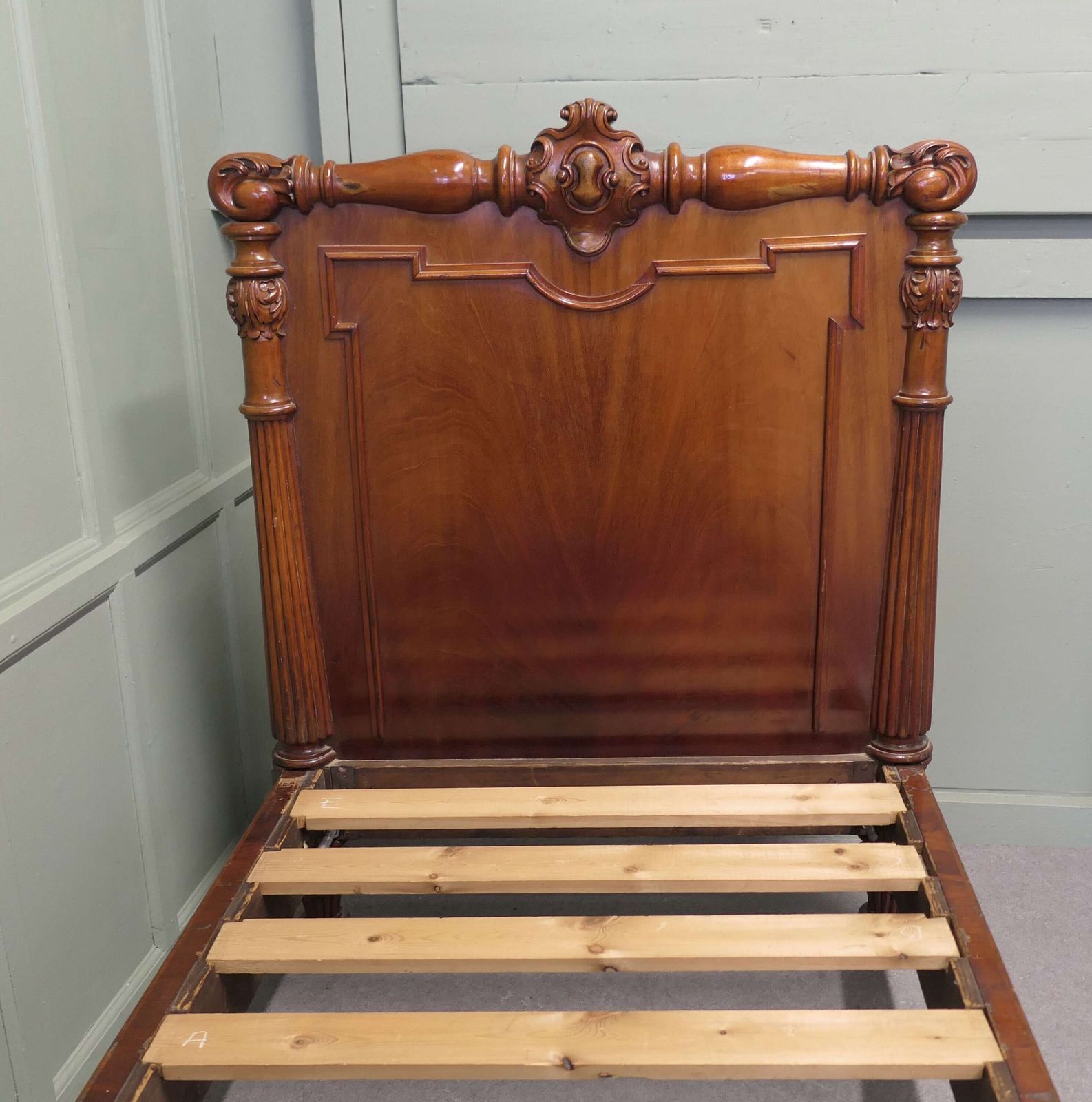 19th Century French Empire Style Bed Or Single Bed. The Bed Is Made In Beautiful Cherry photo 1500.0
