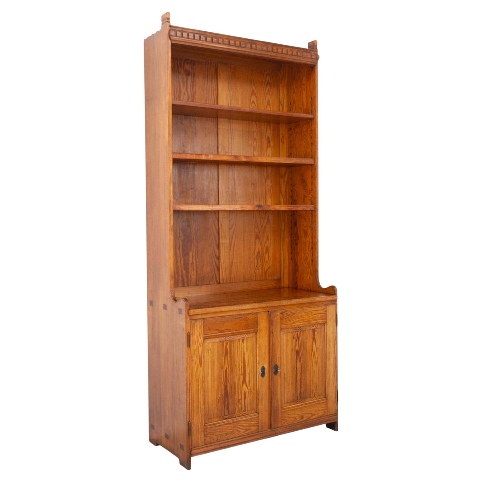 Antique Oregon Pine Bookcase By Martin Nyrop For Rud Rasmussen, Denmark 1905.
