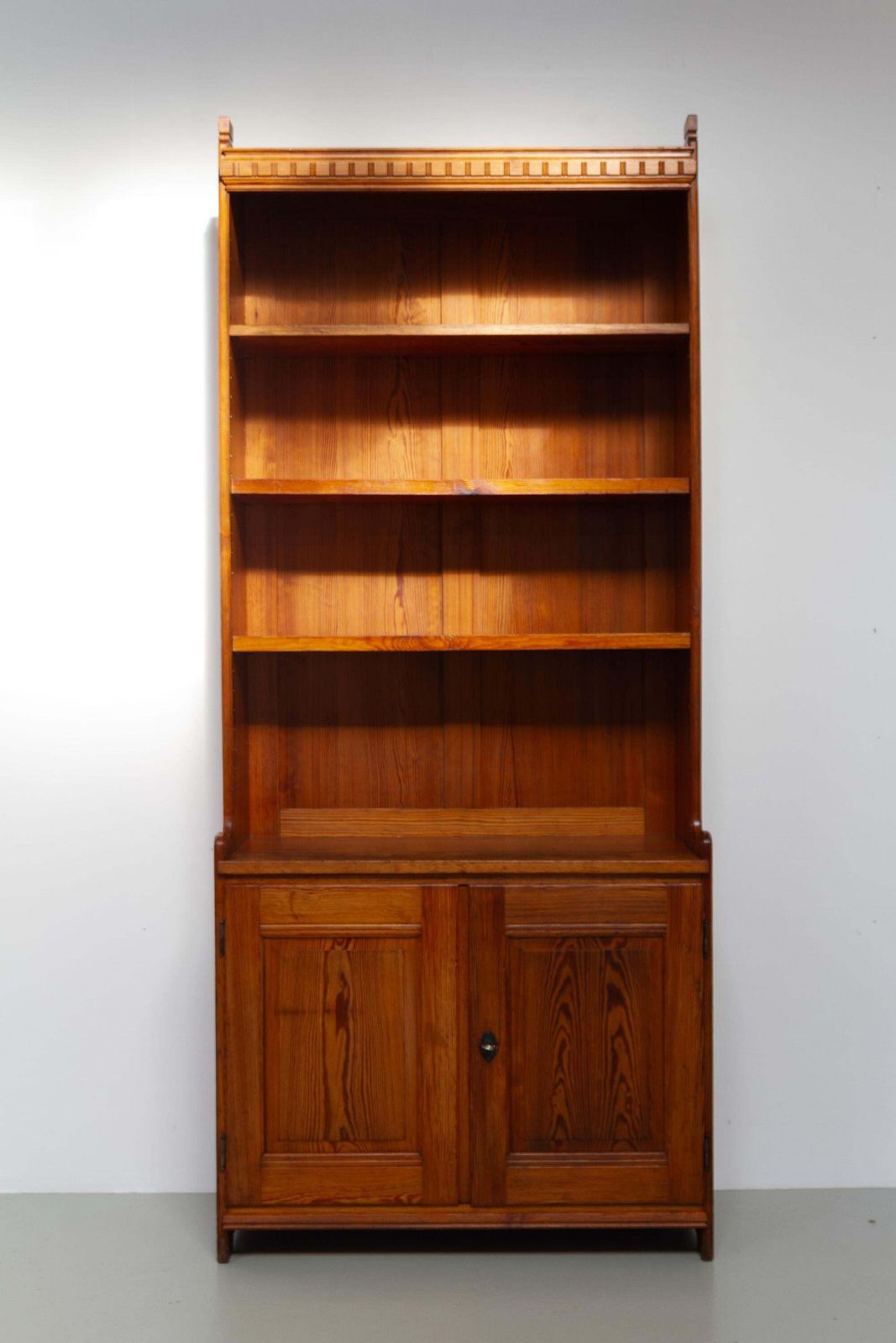 Antique Oregon Pine Bookcase By Martin Nyrop For Rud Rasmussen, Denmark 1905. photo furniture