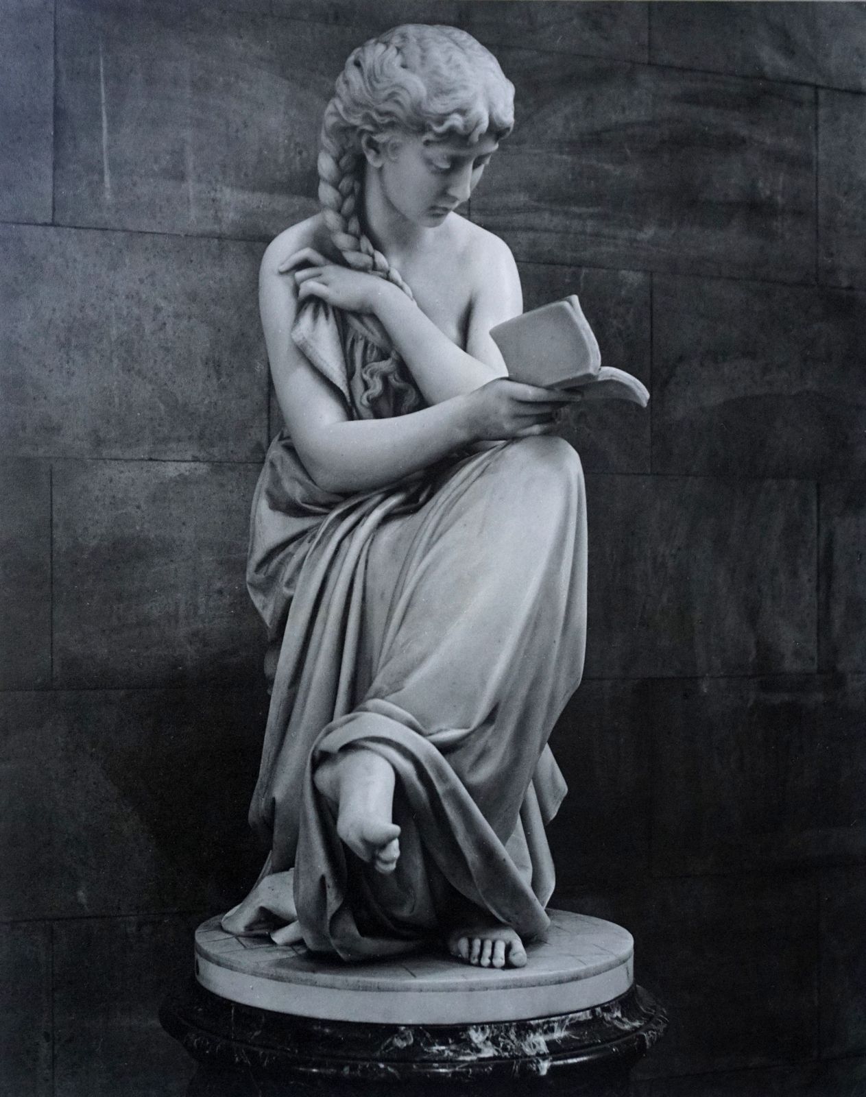 1968 Large Black & White Photograph 'Study' Classical Image With Original Exhibition Label Signed & Dated Fine Art Print
