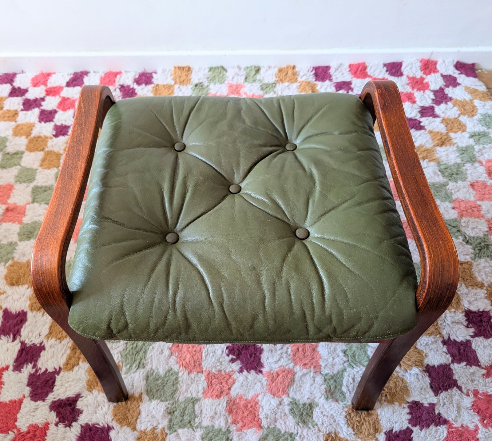 Mid Century Danish Set Of 2 Lounge Chairs With Foot Stool, 1970s photo buy