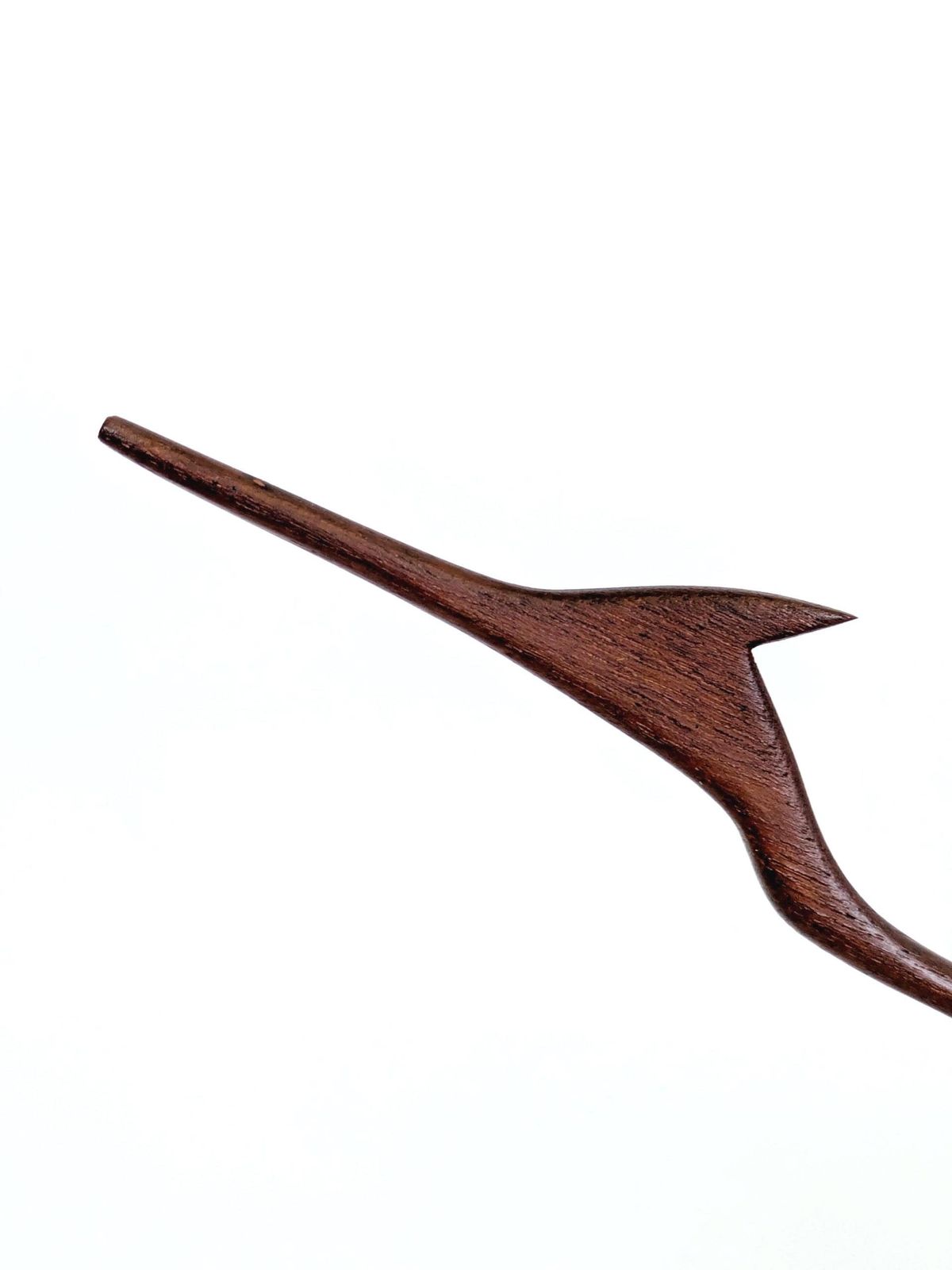 Art Midcentury Teak Crane Sculptures Danish Modernist Wood Birds On Stand Decor 1960 photo