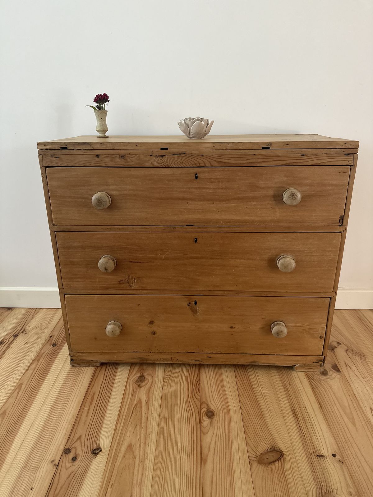 Antique Pine Chest Of Drawers Stripped Pine photo vinterior