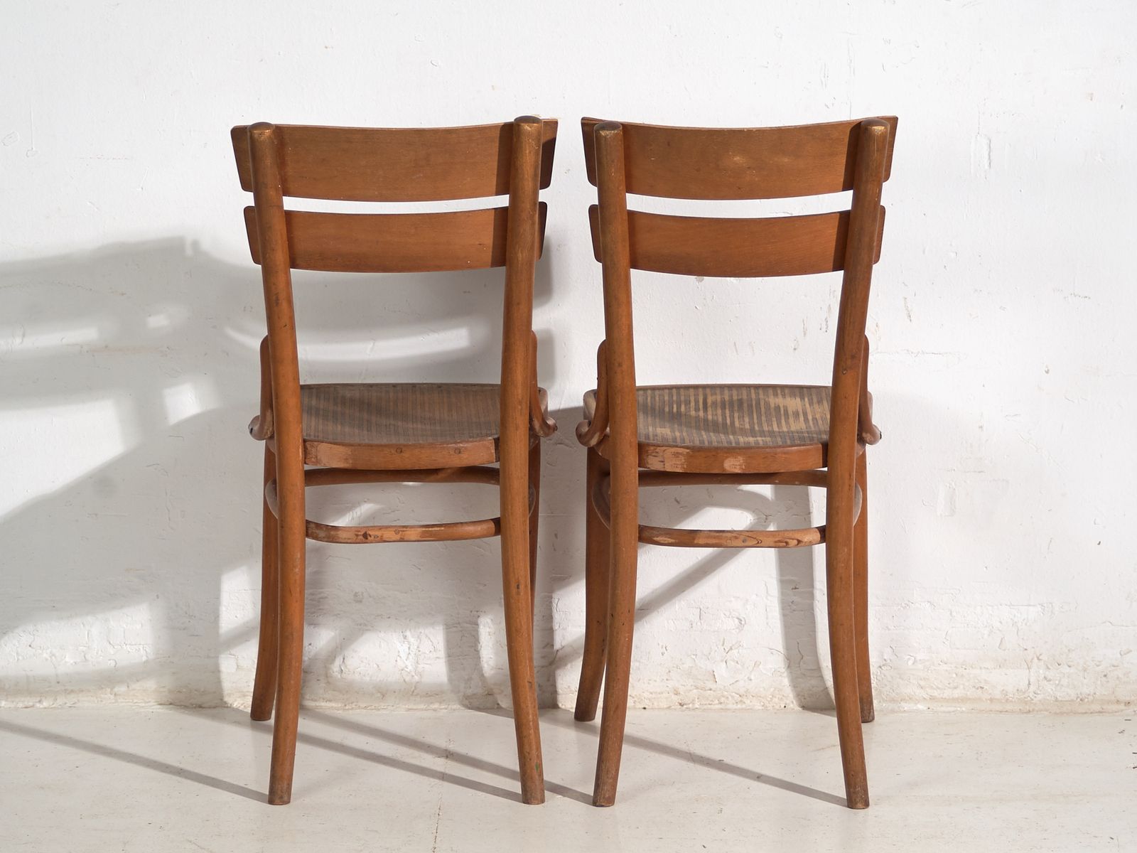 Pair Of Mundus Borlo Bentwood Chairs With Splat Back – Romania, Circa 1920 photo buy