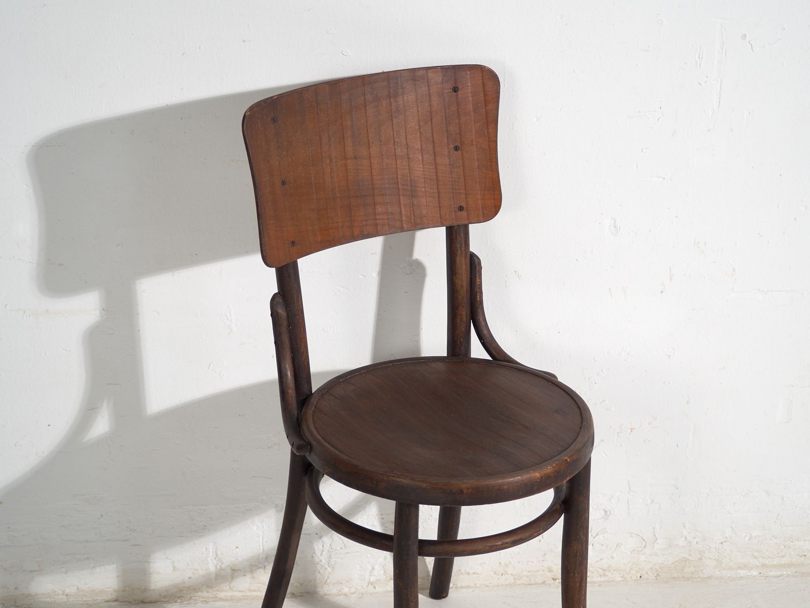 Pair Of Thonet Style Bentwood Chairs With Curved Board Back – Central Europe, Circa 1920 photo buy