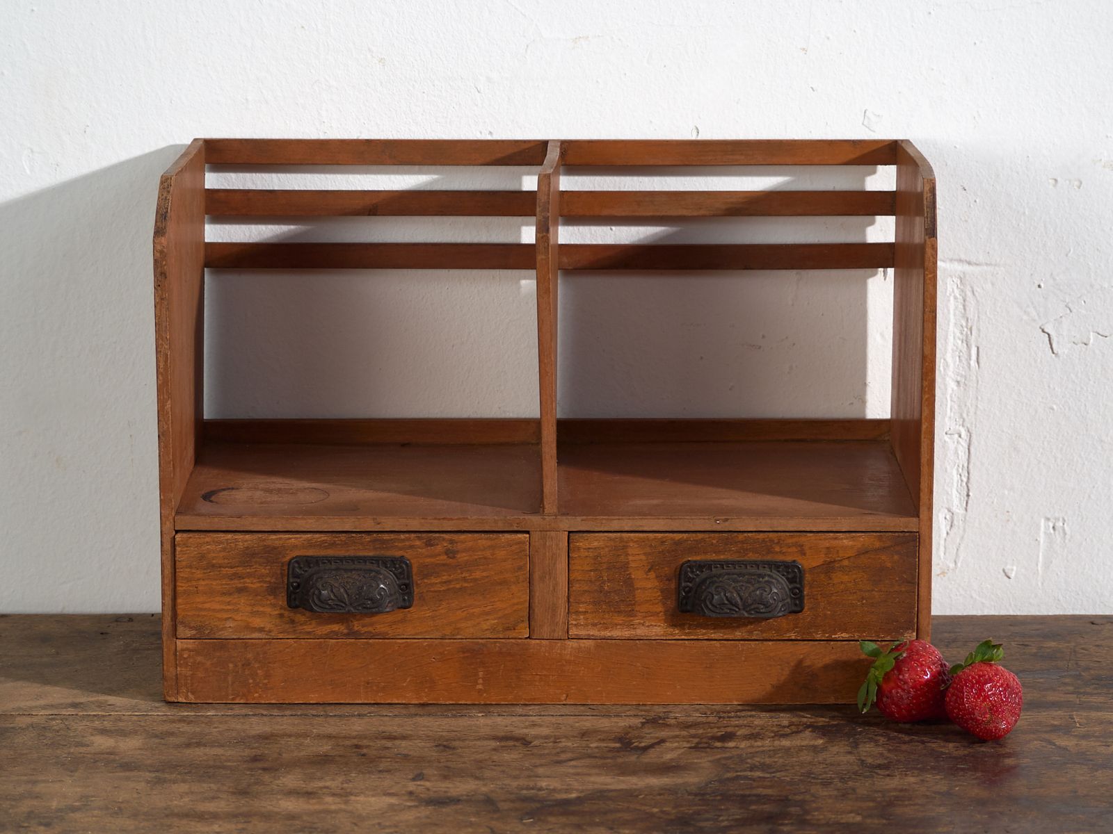 Antique Japanese Desktop Organiser With Compartments And Drawers – Japan, Circa 1930 photo vintage
