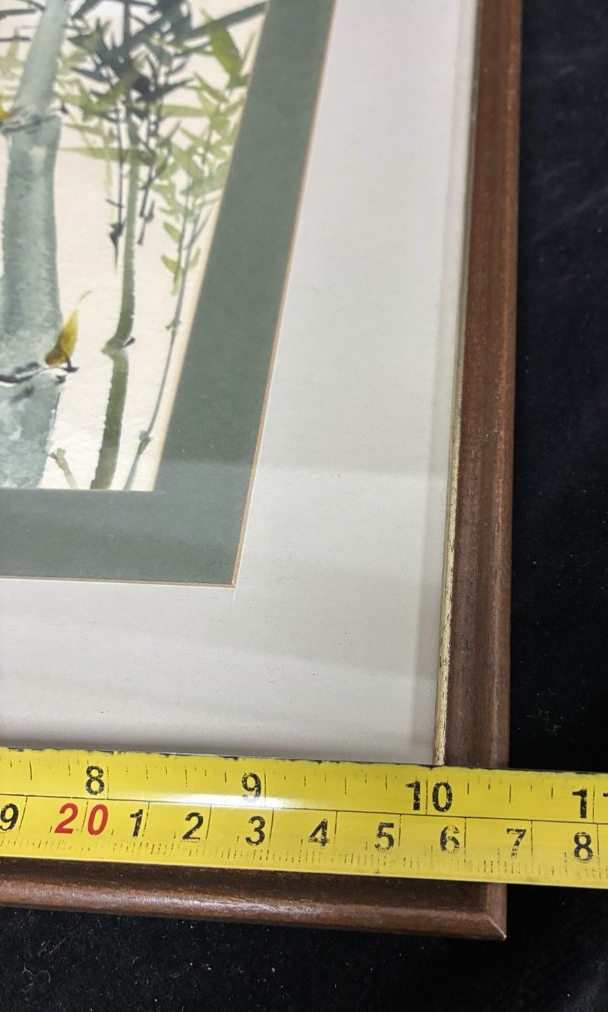 photo furniture Chinese Watercolour & Ink Signed & Framed Bamboo Stalks & Leaves