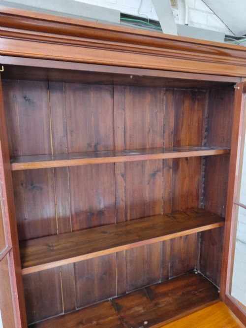 photo for sale Antique Victorian Mahogany Astragal Glazed Victorian Adjustable Bookcase
