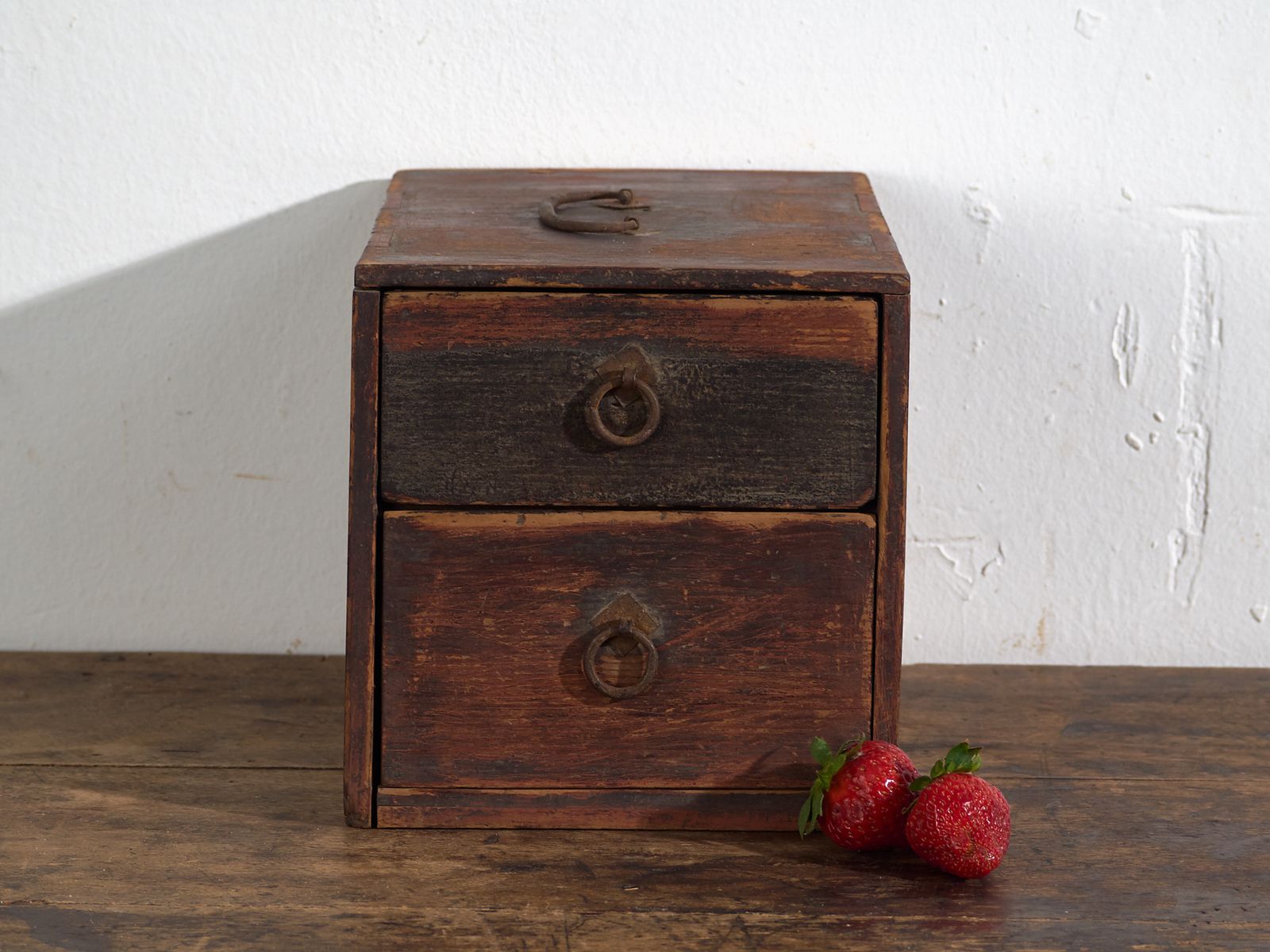 Antique Small Lacquered Japanese Chest With Two Drawers – Japan, Circa 1910 photo buy