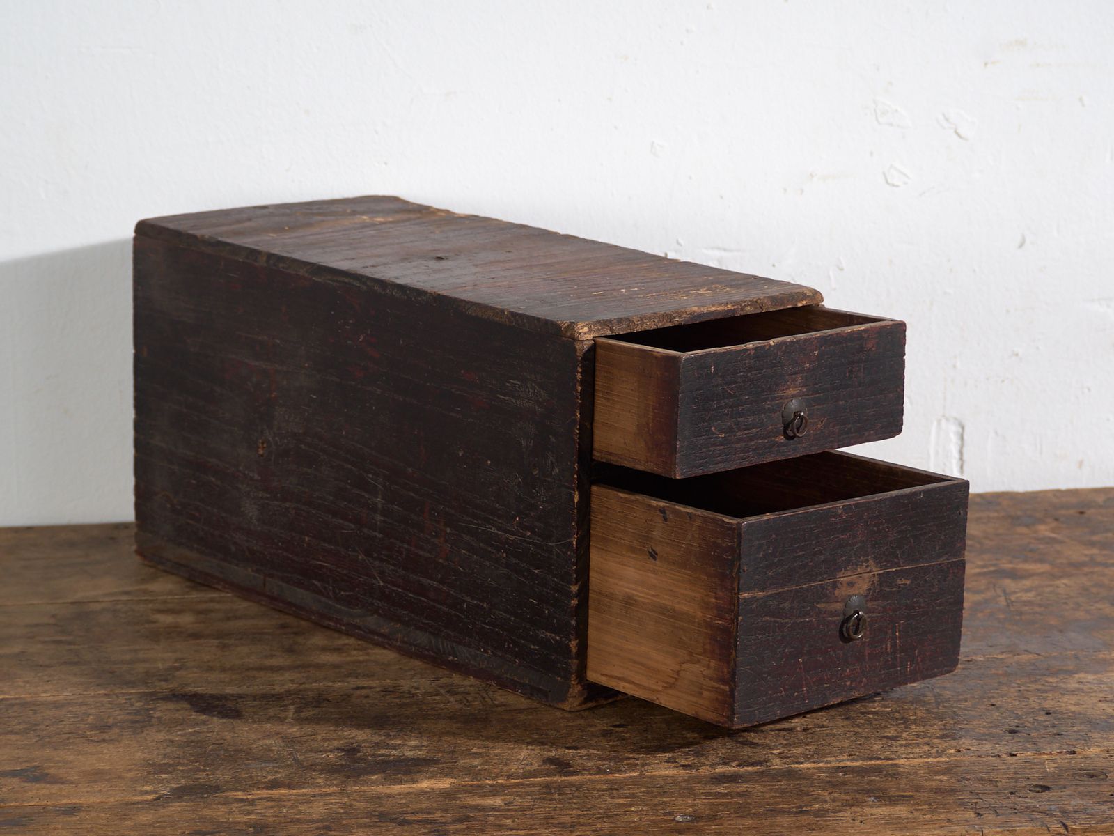 Antique Small Lacquered Japanese Chest With Two Drawers – Japan, Circa 1910 photo furniture