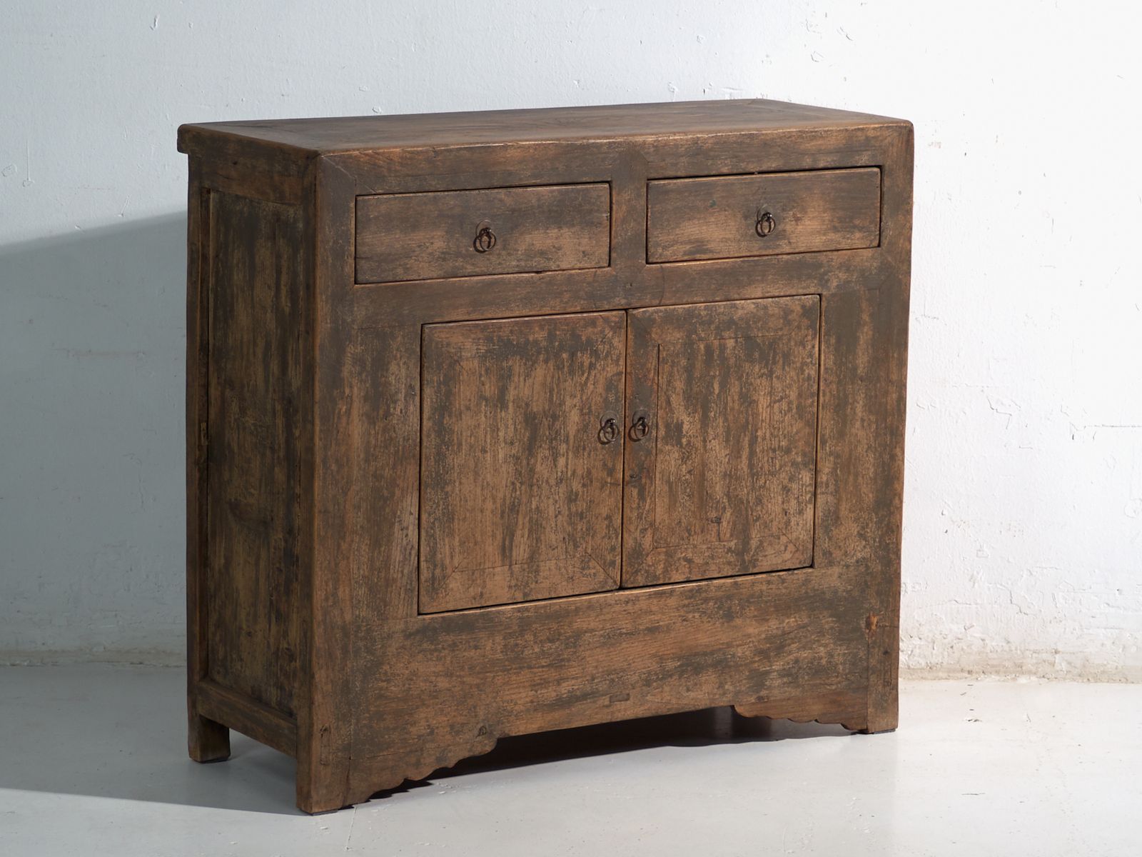 Antique Sideboard In Fir With Two Drawers And Two Doors – China, Circa 1930