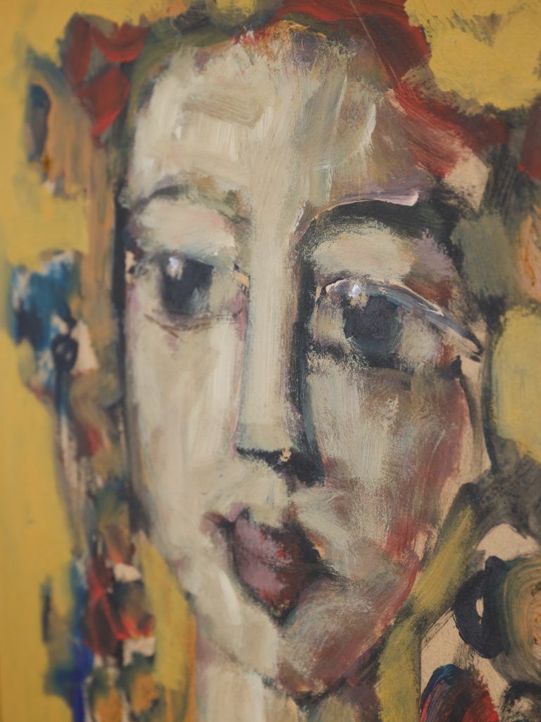 4250.0 Harry Charles Tim Neo Expressionist Acrylic Painting ‘Harvest Boss’ – Longhead Series, 2026 photo
