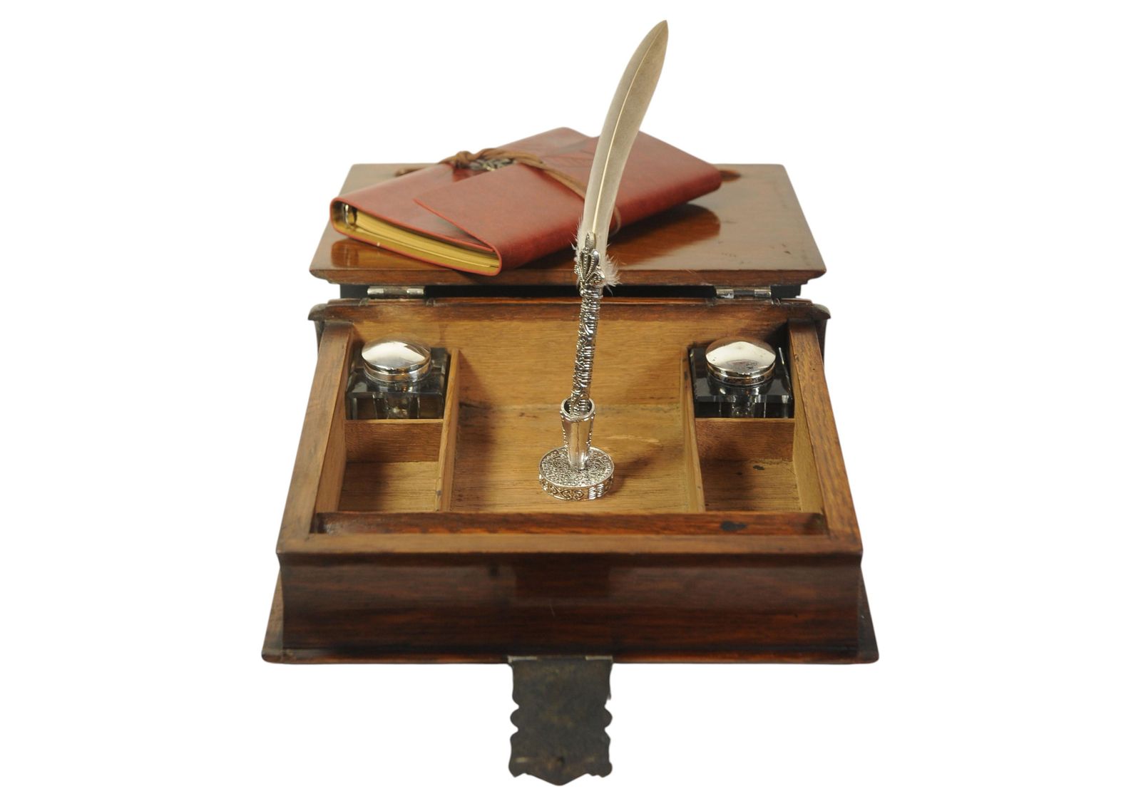 Victorian Writing Slope In The Shape Of A Book With Compartments