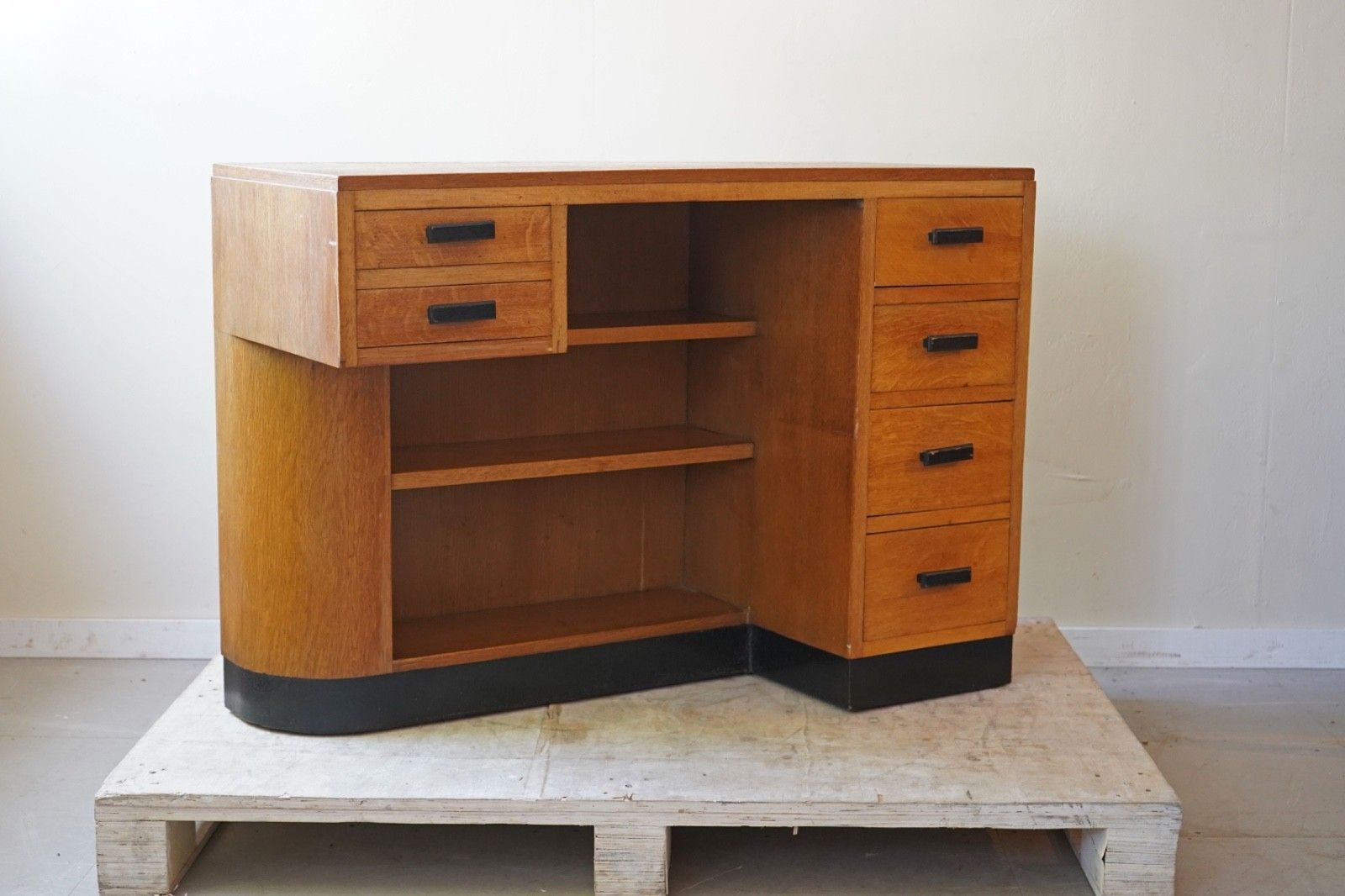 Art Deco Oak Desk, England C.1930 40s photo furniture