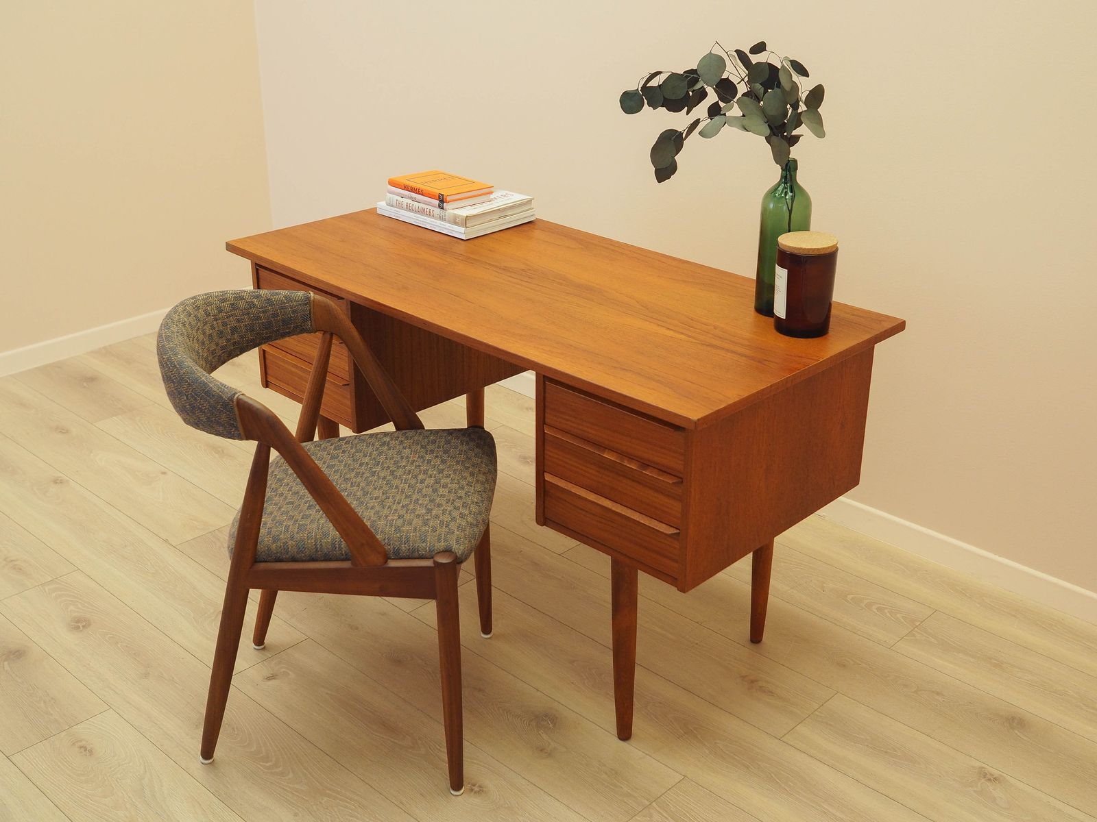 Bureau en teck, design danois, années 1970, fabriqué au Danemark photo 1389.0
