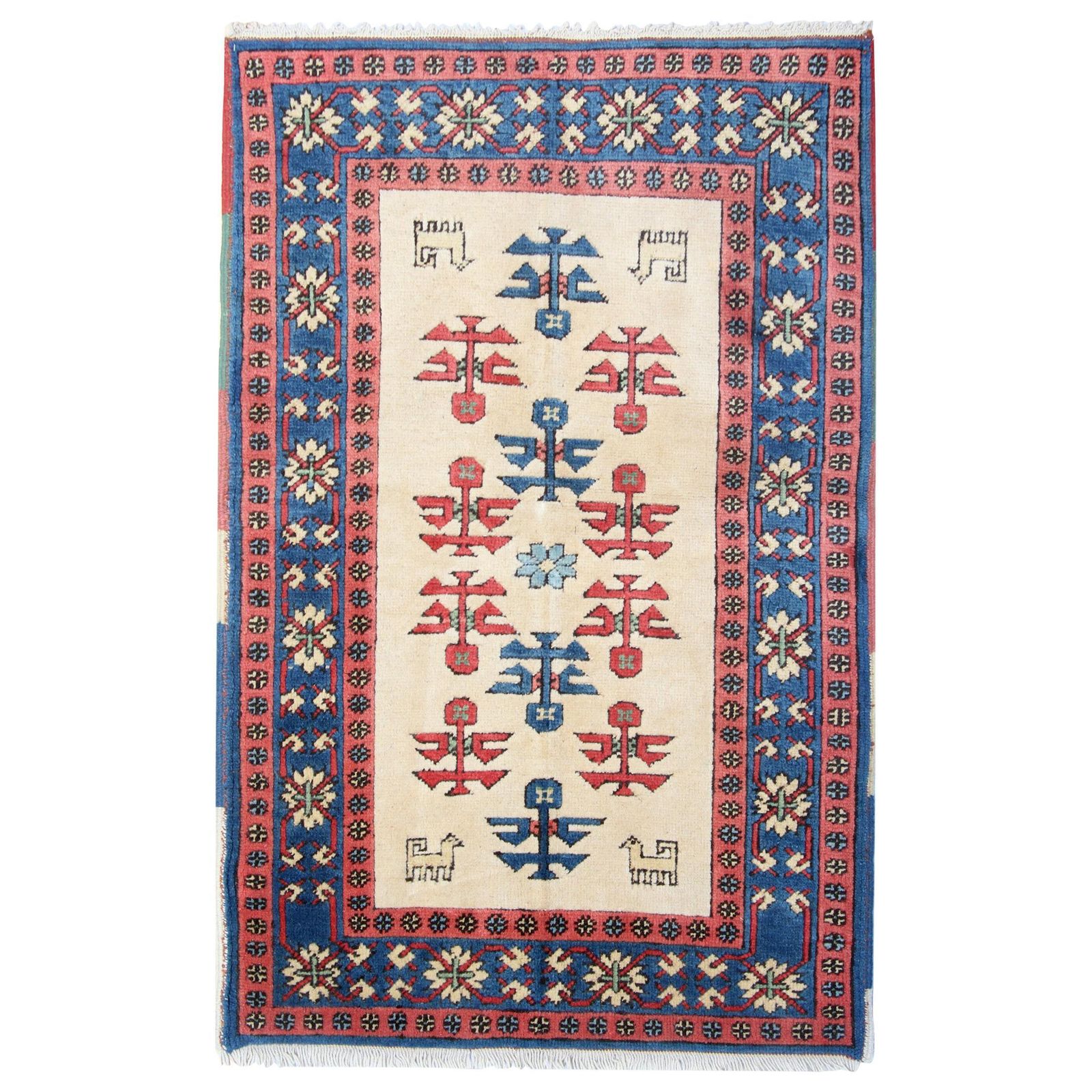 Tapis tribal en laine, tapis oriental en laine fait main
