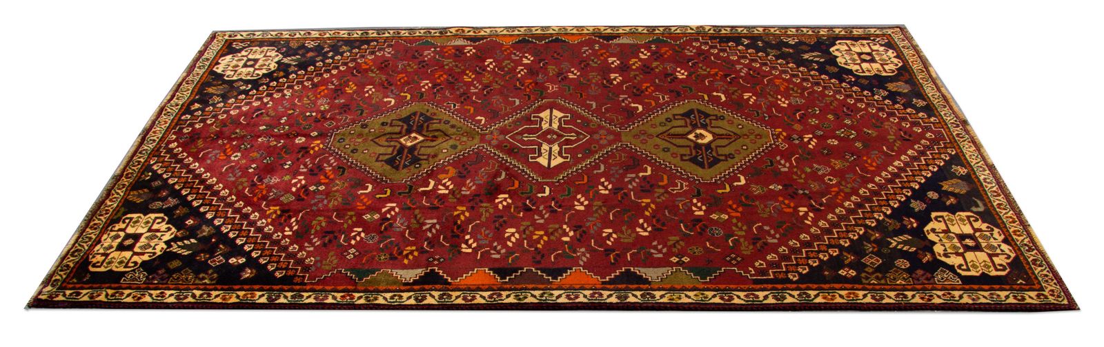 Vintage Rug, Handgemaakt Wollen Oosters Tribaal Tapijt, Geometrisch Vloerkleed photo 2445.0
