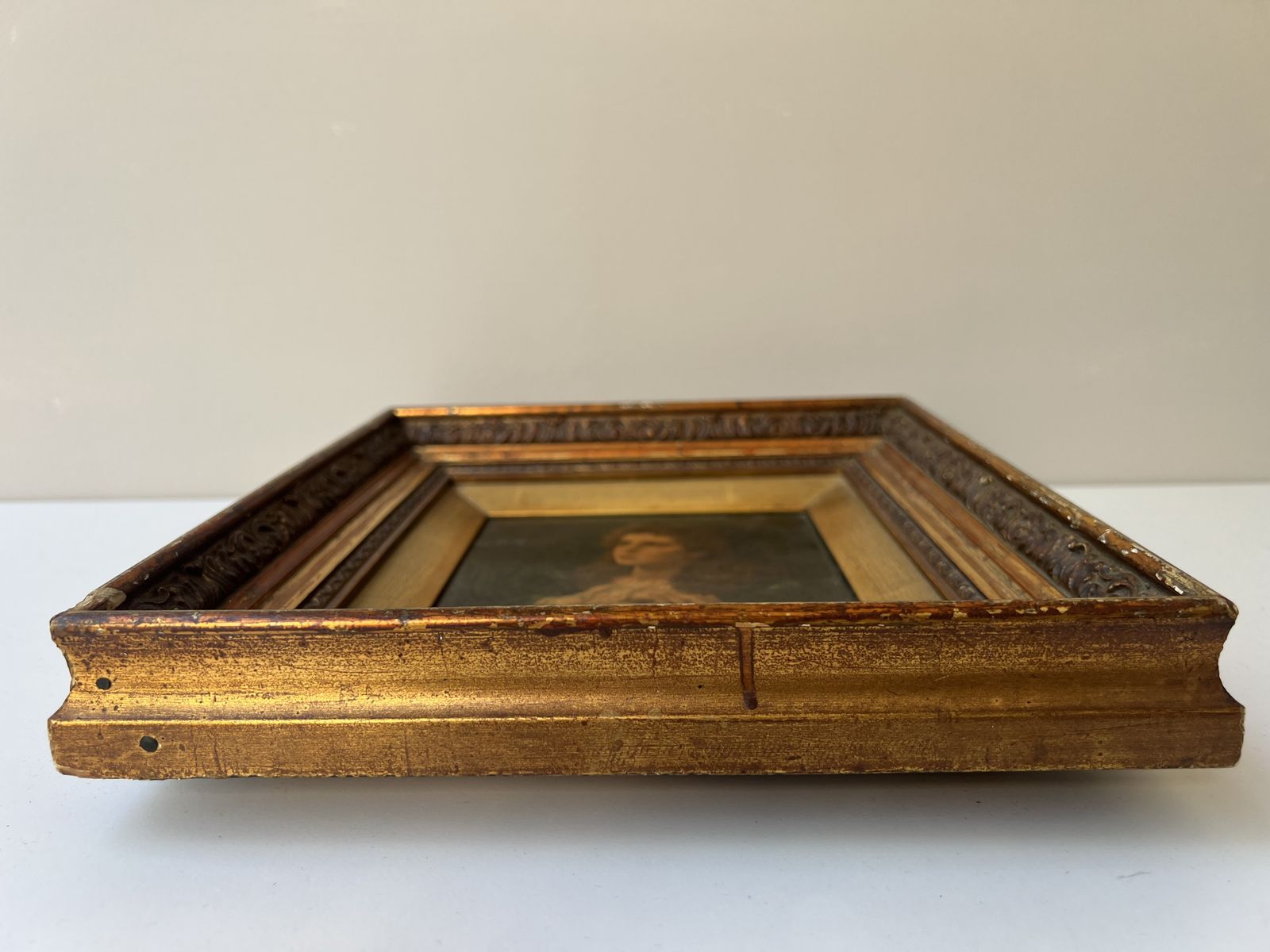 150.0 Victorian Framed Portrait Of A Young Lady With Ornate Wooden Frame photo