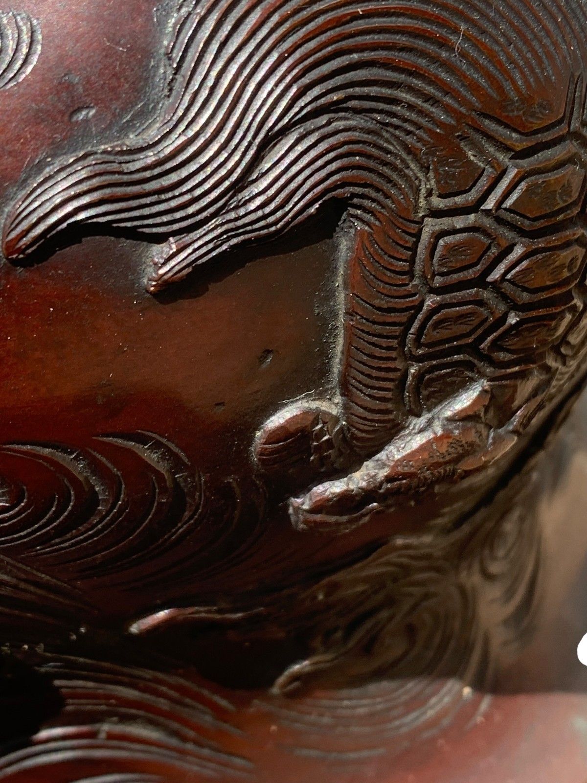 Antique Japanese Meiji Bronze Floor Lamp Base Oriental Dragon Turtle Light C1890 photo for sale