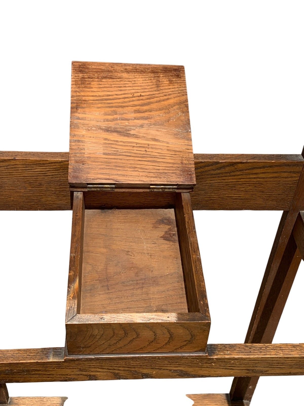 Antique Arts & Crafts Tall Oak Hall Stand Edwardian Umbrella Coat Rack  C.1900 photo vinterior