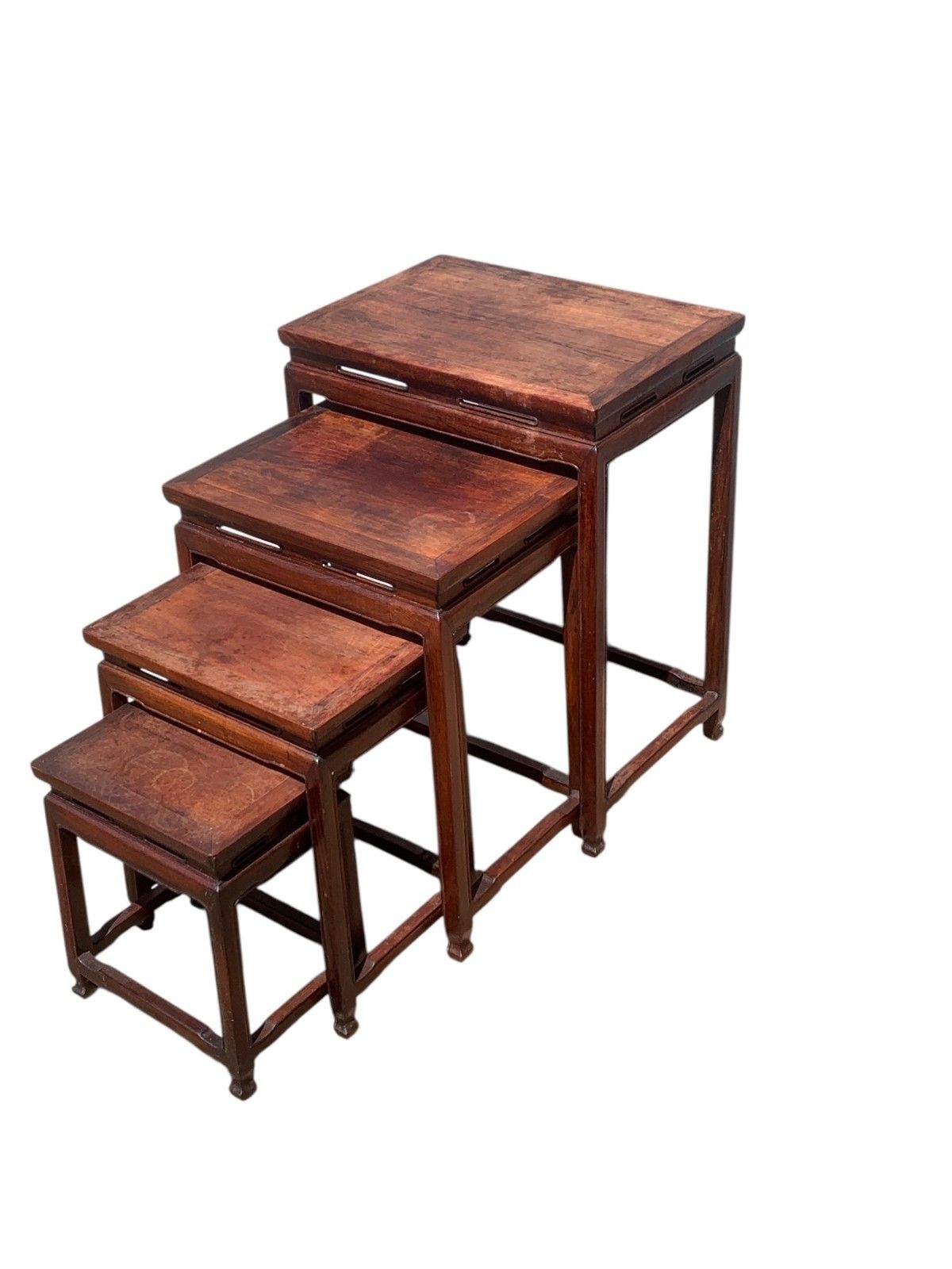 photo for sale Antique Chinese Qing Dynasty (Tongzhi 1856 1875) Nest Of Four Hardwood Tables