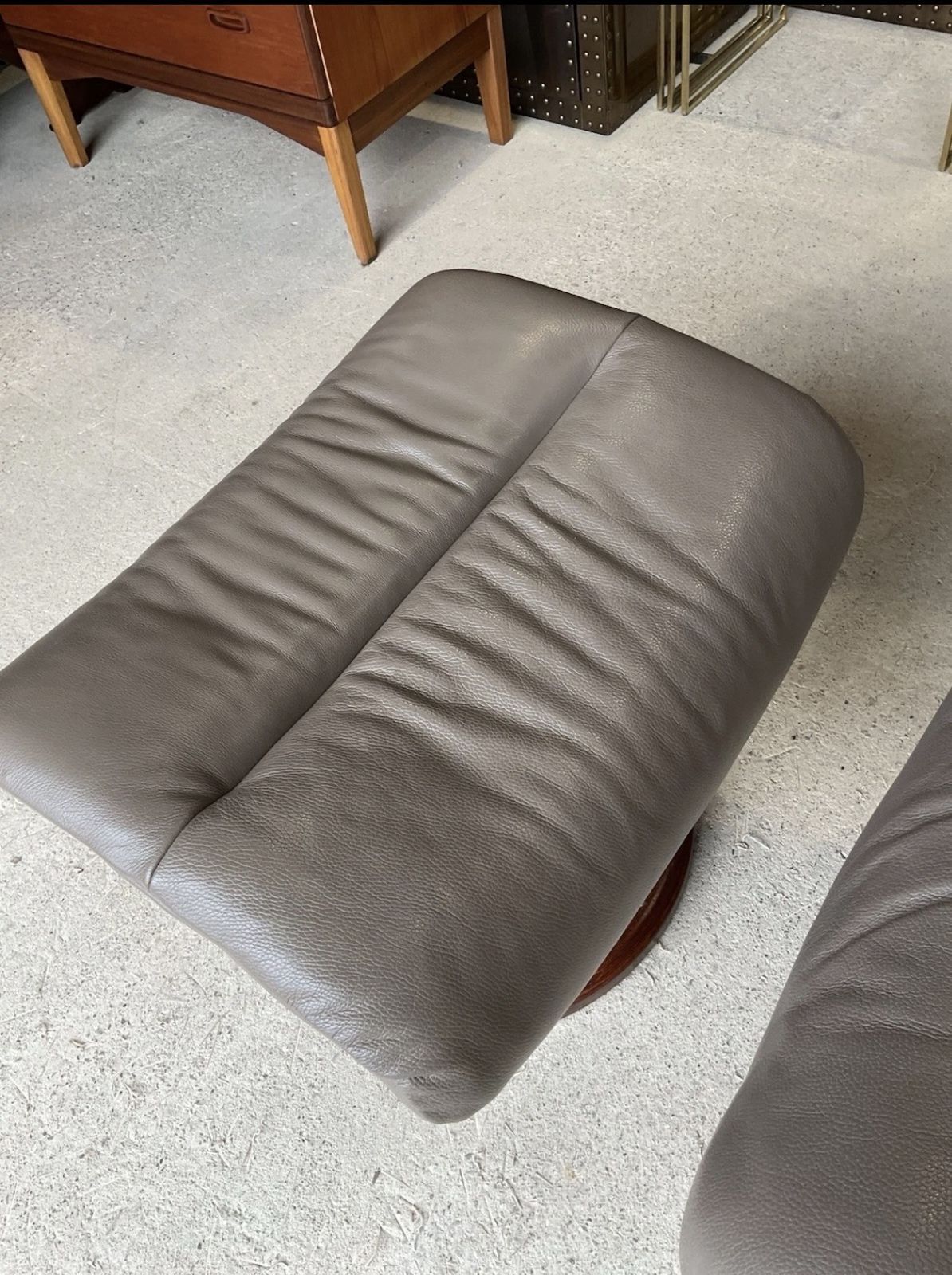 photo buy Ekornes Stressless Leather Recliner Armchair And Footstool Scandinavian Design