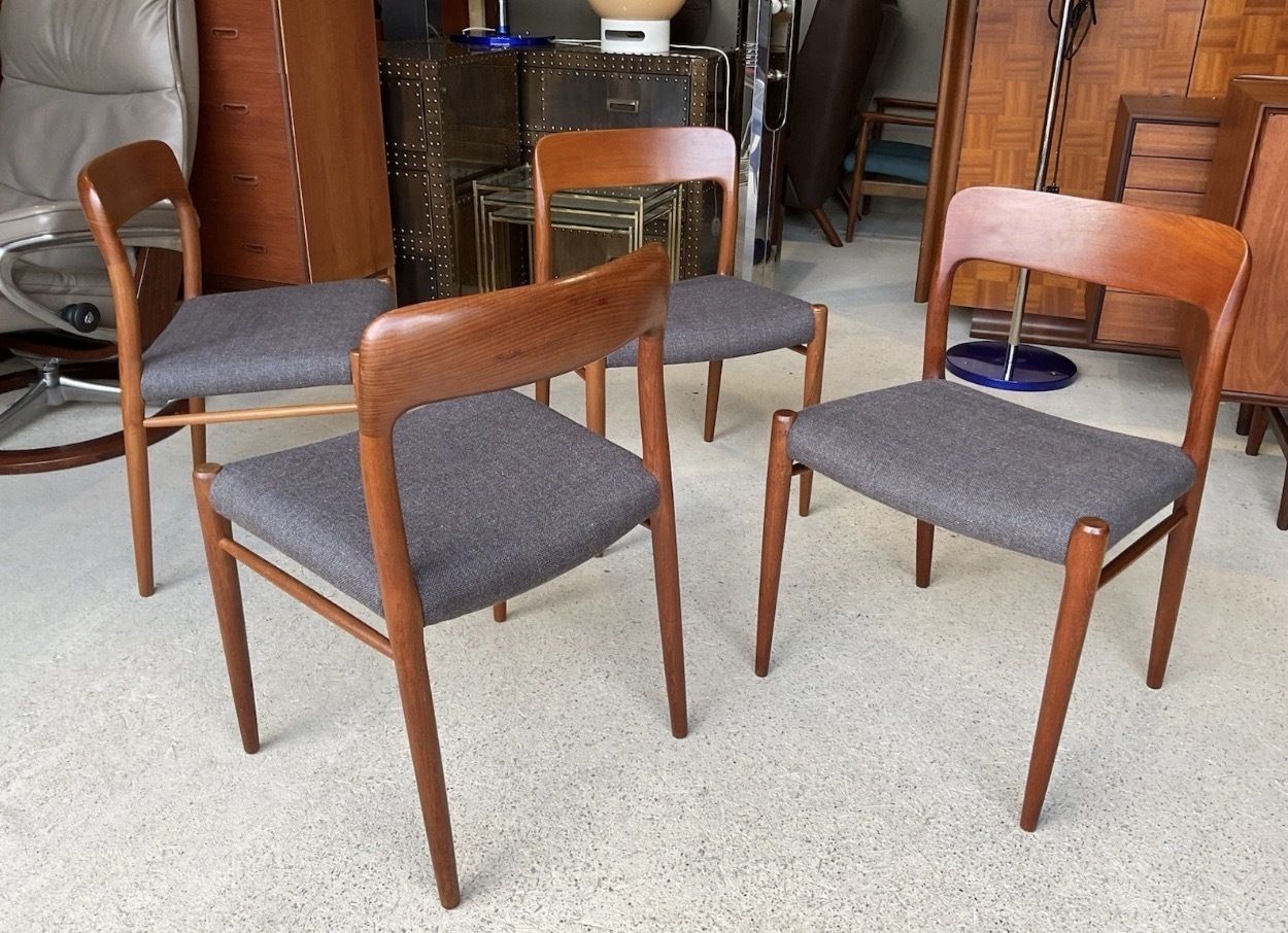 Furniture Danish Model 75 Dining Chairs By Niels Otto Møller For J.L. Møllers Mobelfabrik photo
