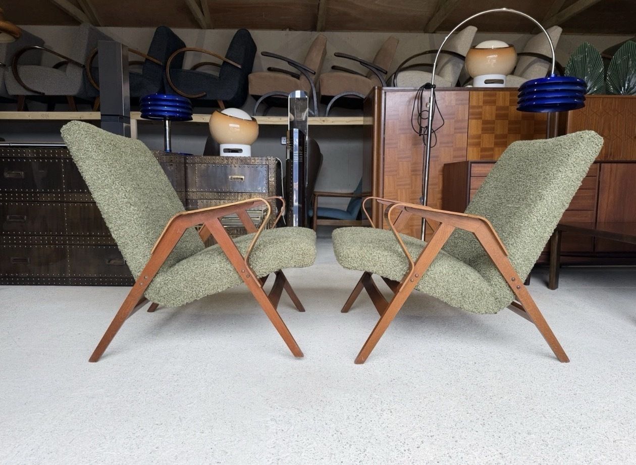 Mid Century Armchairs By František Jirák For Tatra, Vintage, Retro Style photo furniture