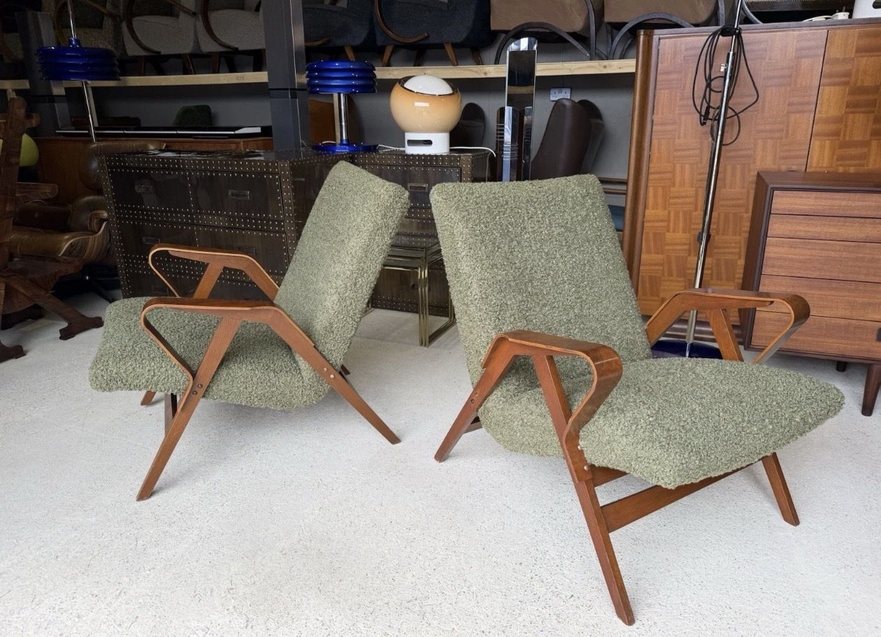 photo vintage Mid Century Armchairs By František Jirák For Tatra, Vintage, Retro Style