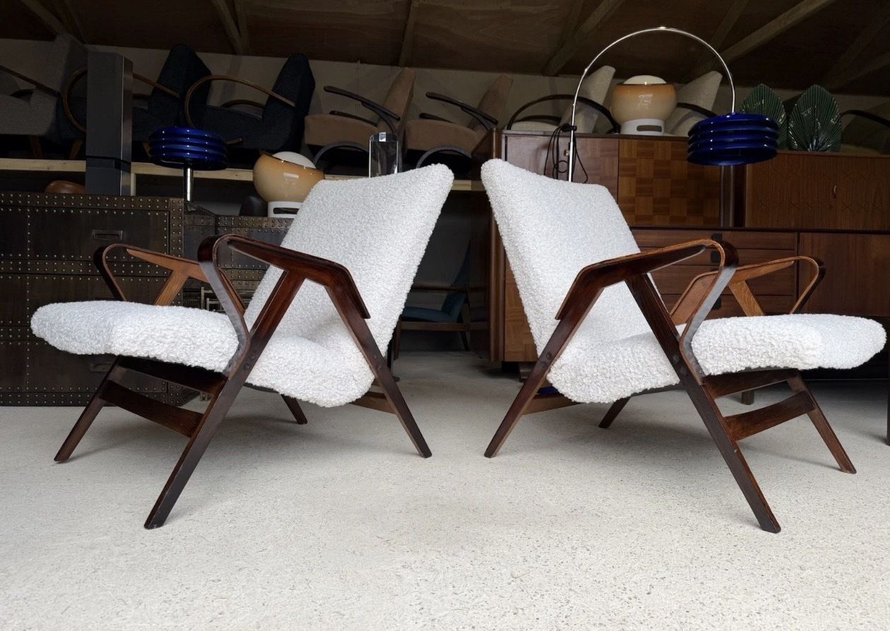 photo vinterior Mid Century Armchairs By František Jirák For Tatra, Vintage, Retro Style