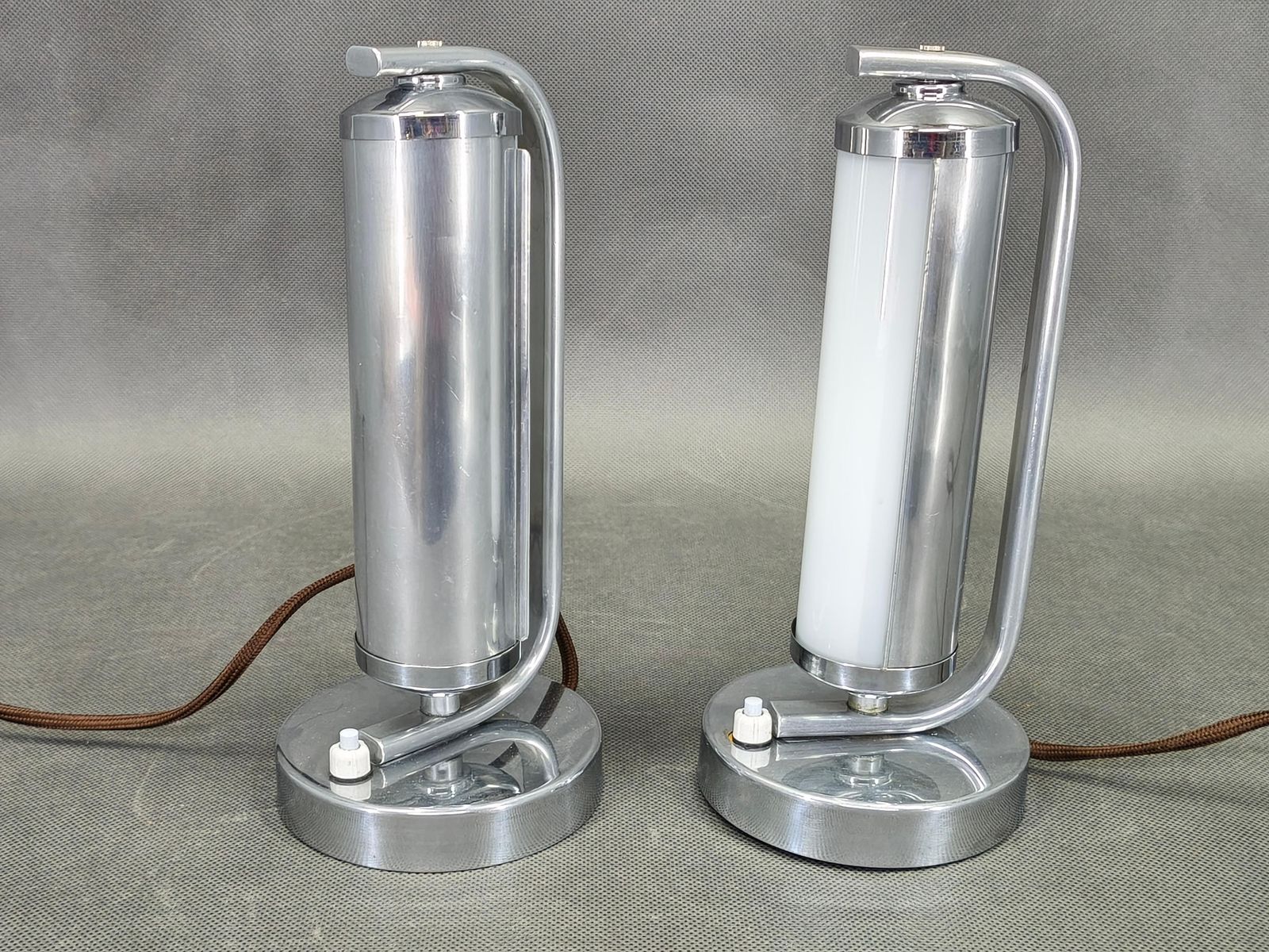 Pair Of Art Deco Bedside Lamps, Czechoslovakia, 1930s photo for sale